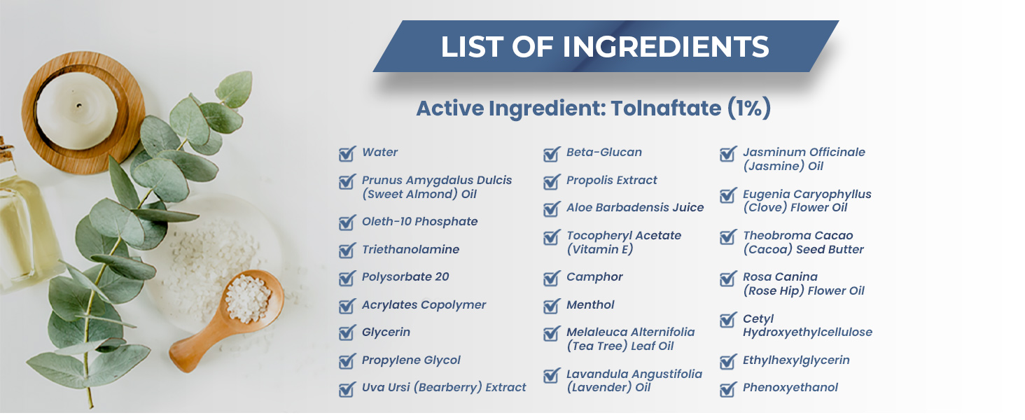 Funginix Jock Itch Treatment list of ingredients