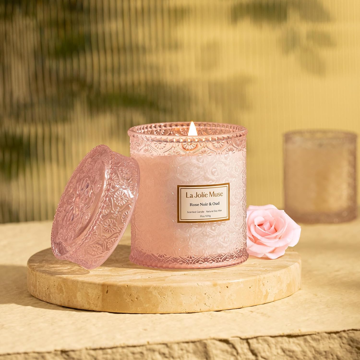 LA JOLIE MUSE Starlit Fir Pine Scented Candles for Home,19 oz Natural Soy