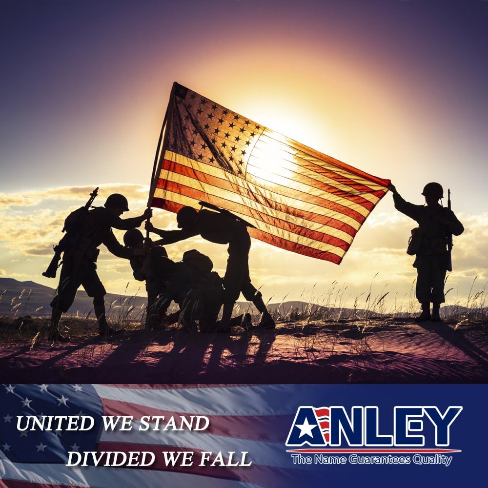 ANLEY EverStrong Series American Flag 6x10 Foot Heavy Duty - Embroidered Stars and Sewn Stripes - 4 Rows of Lock Stitching - US National Banner Flags with Brass Grommets 6 X 10 Ft