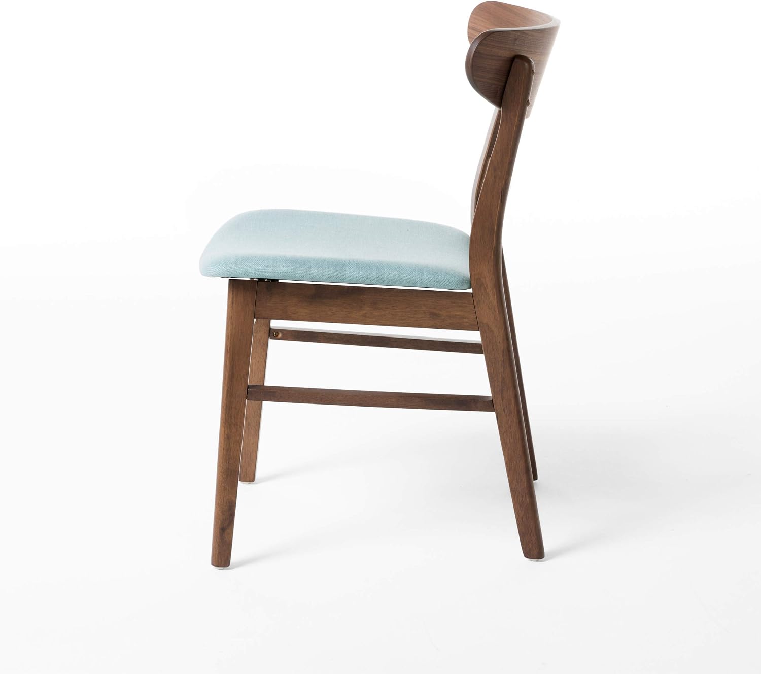 Christopher Knight Home Heather Mid-Century Modern Dining Chairs (Set of 4), Dark Gray and Natural Oak