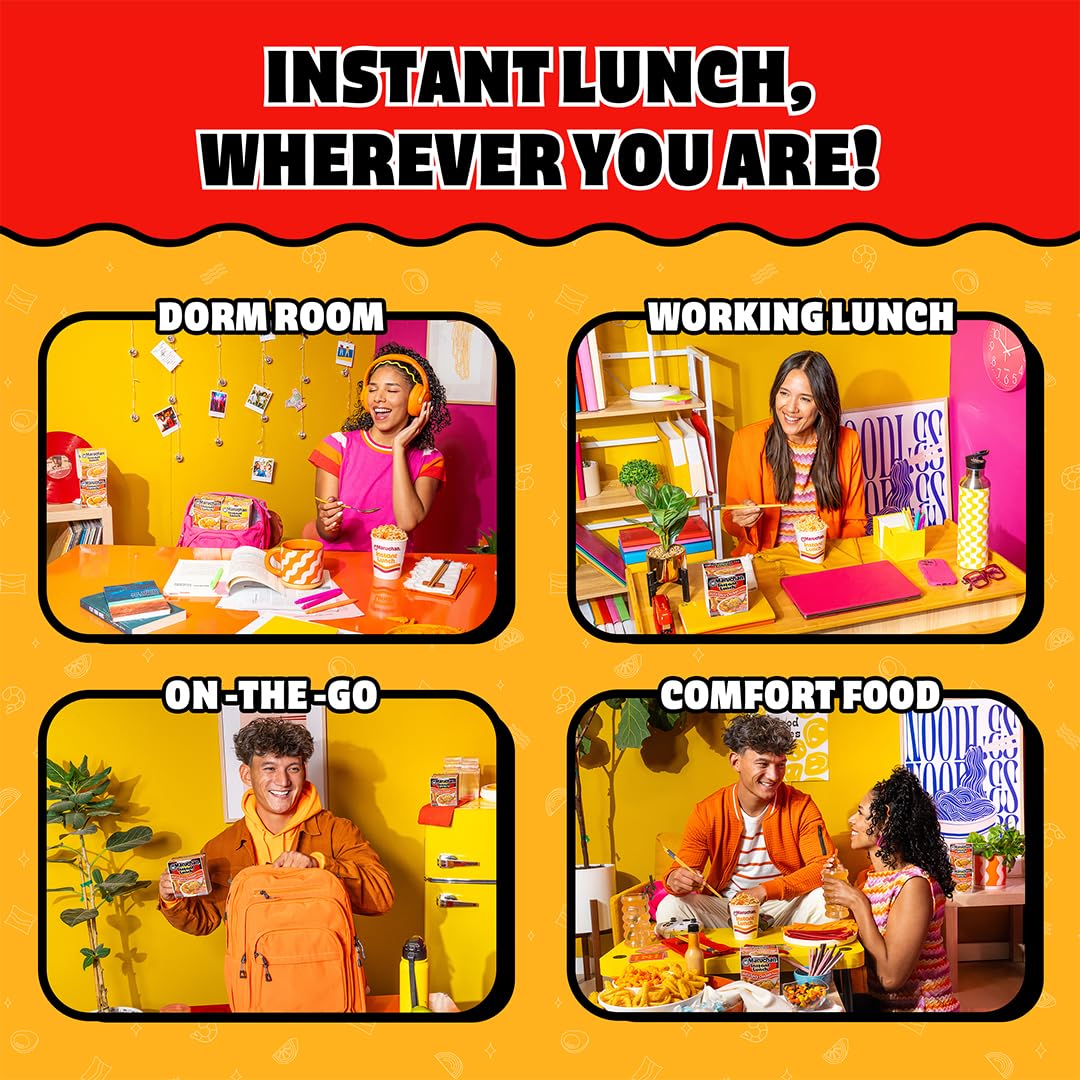 Maruchan Instant Lunch Ramen Noodles, Cheddar Cheese Flavor – Japanese-Style Instant Noodle Soup, Easy Meal Ready in 3 Minutes – 2.25 Oz. (12 Pack)