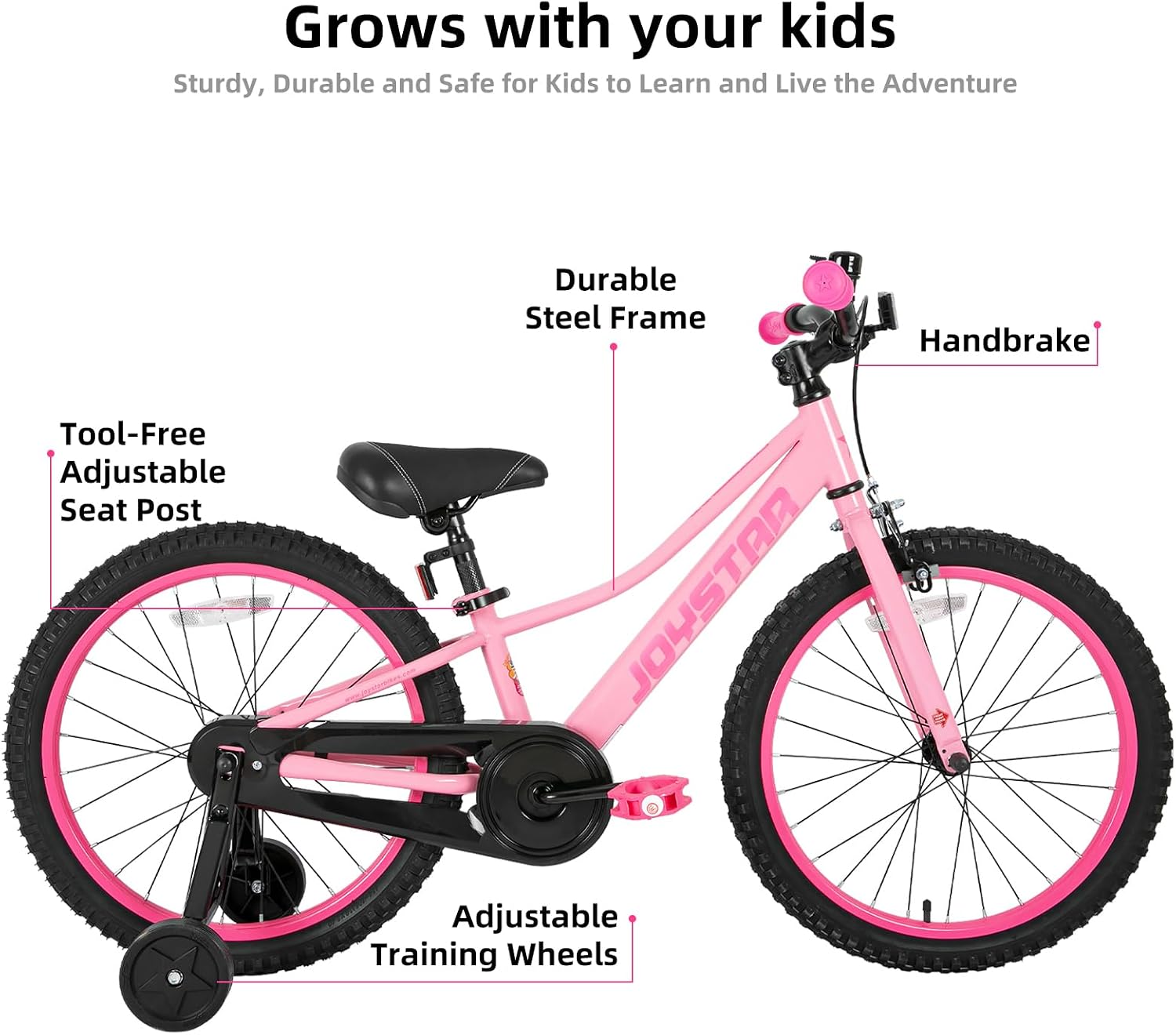 JOYSTAR NEO 20" 24" Kids Mountain Bike for Boys Girls 5-12 Years