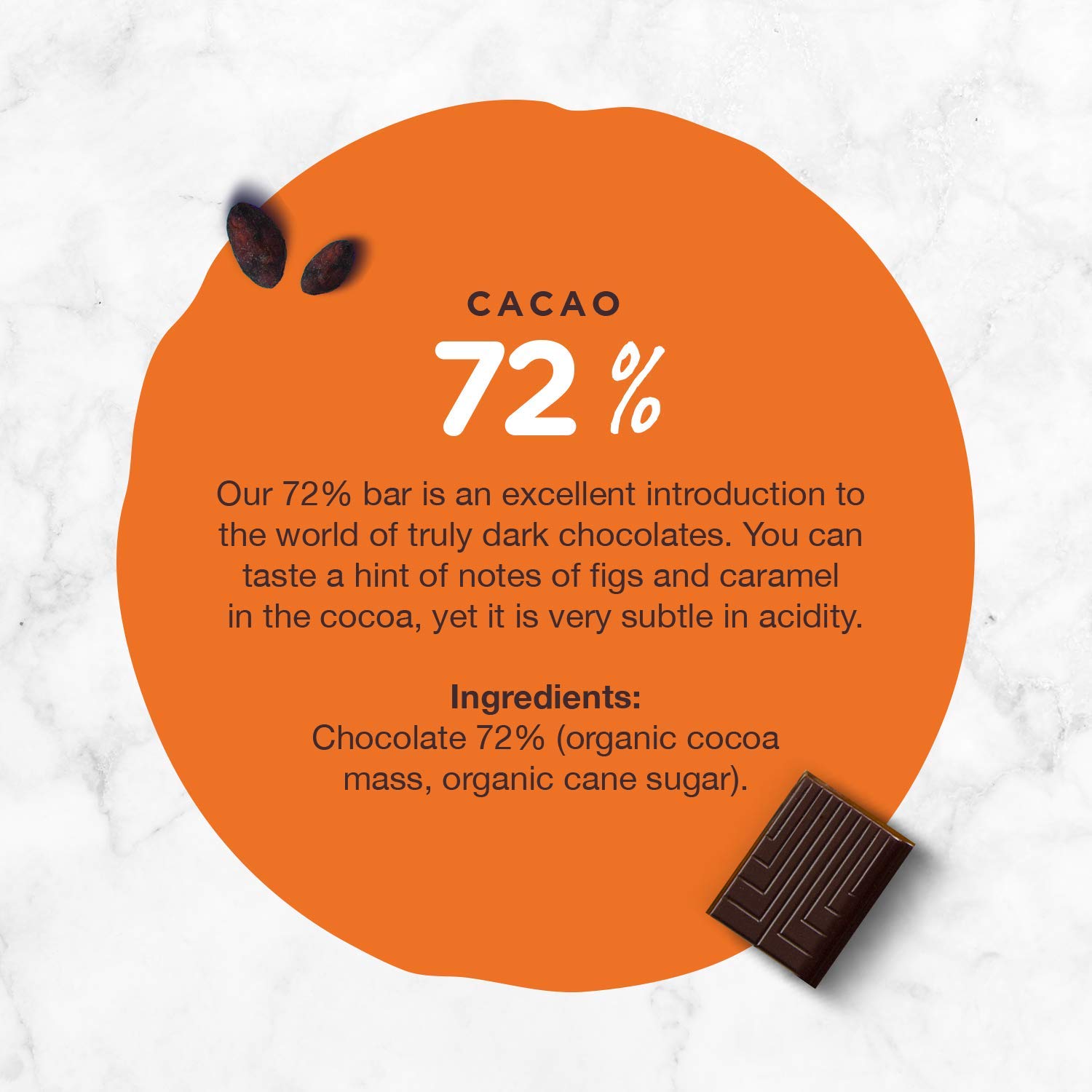 Hoja Verde Dark Chocolate Sugar, Dairy Free Bars, Keto Friendly, Certified Organic | Vegan, Natural, Non-GMO and Gluten Free (100% Pure)