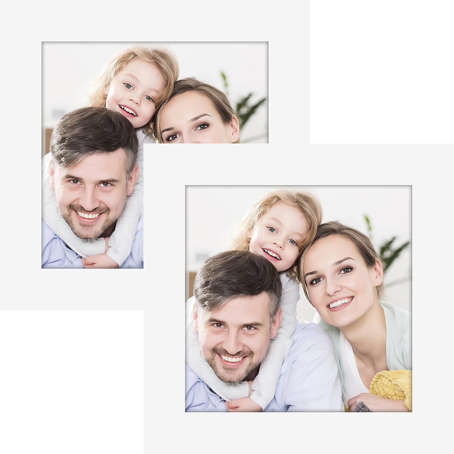 Picture Frames 8x8 2 Pack Made of Solid Wood Black for Wall Mounting and Tabletop Display