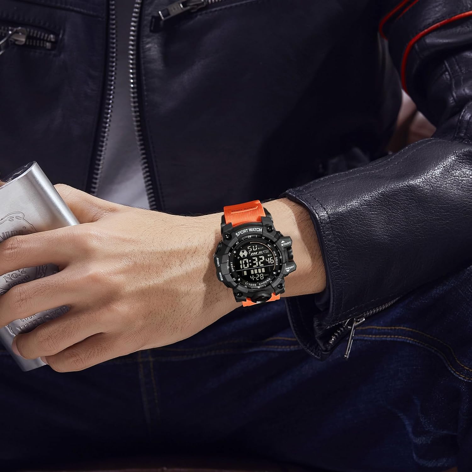 FANMIS Men's Digital Sport Watch Military LED Alarm Waterproof Quartz Watch | Tactical Outdoor Sport Watch Multi Function Led Display Alarm Stopwatch Date Quartz Rugged Style Daily Water Resistance
