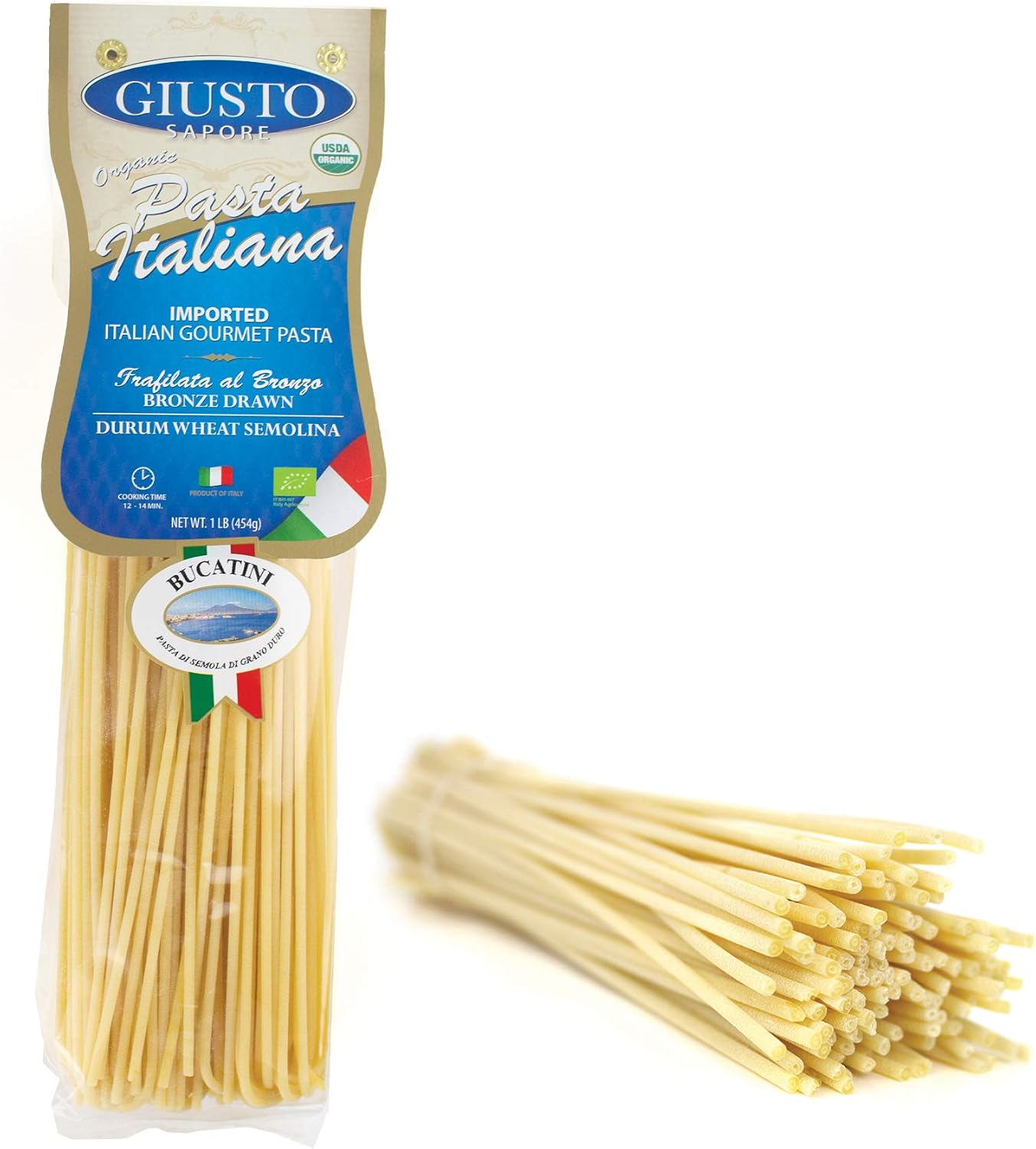 Giusto Sapore Italian Pasta - Caserecce 454g - Premium Organic Bronze Drawn Durum Wheat Semolina Gourmet Pasta Brand - Imported from Italy and Family Owned