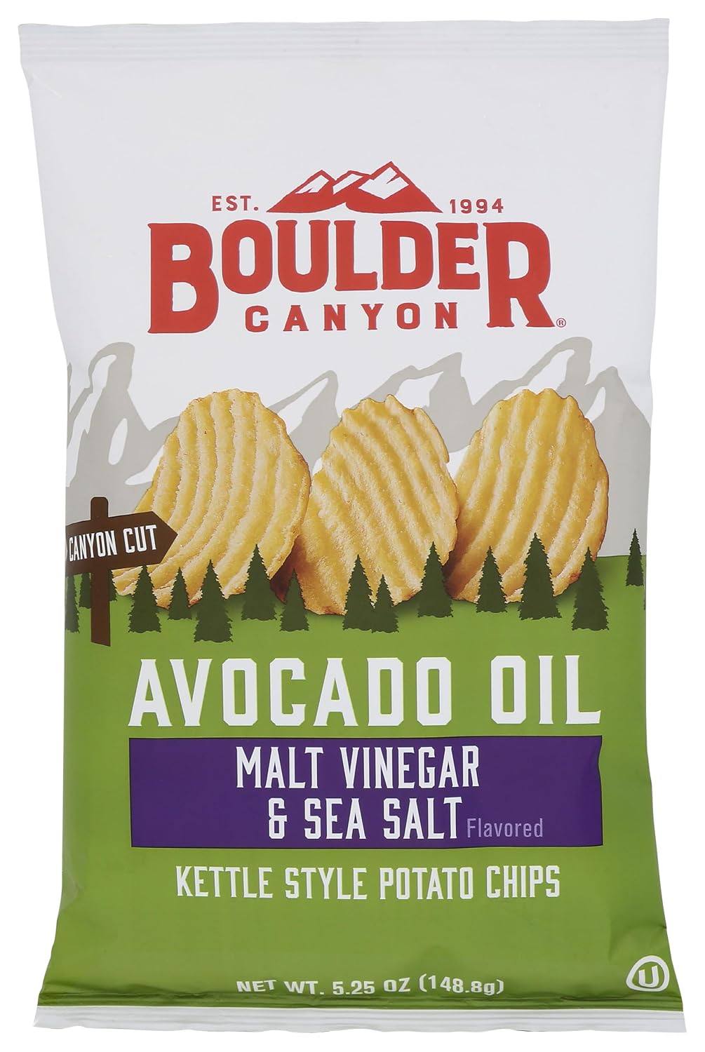 Boulder Canyon Avocado Oil Sea Salt Potato Chips 6 Count, 1.25 OZ