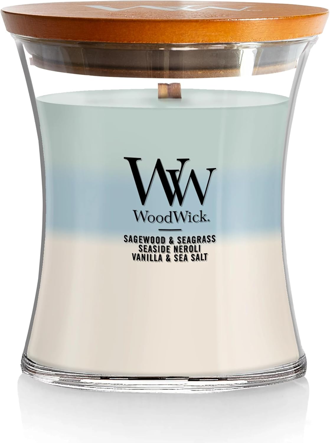 WoodWick Café Sweets Trilogy Holiday Candle Gifts for Women and Men, 9.7 oz Medium Hourglass Trilogy Candle with Crackling Wick