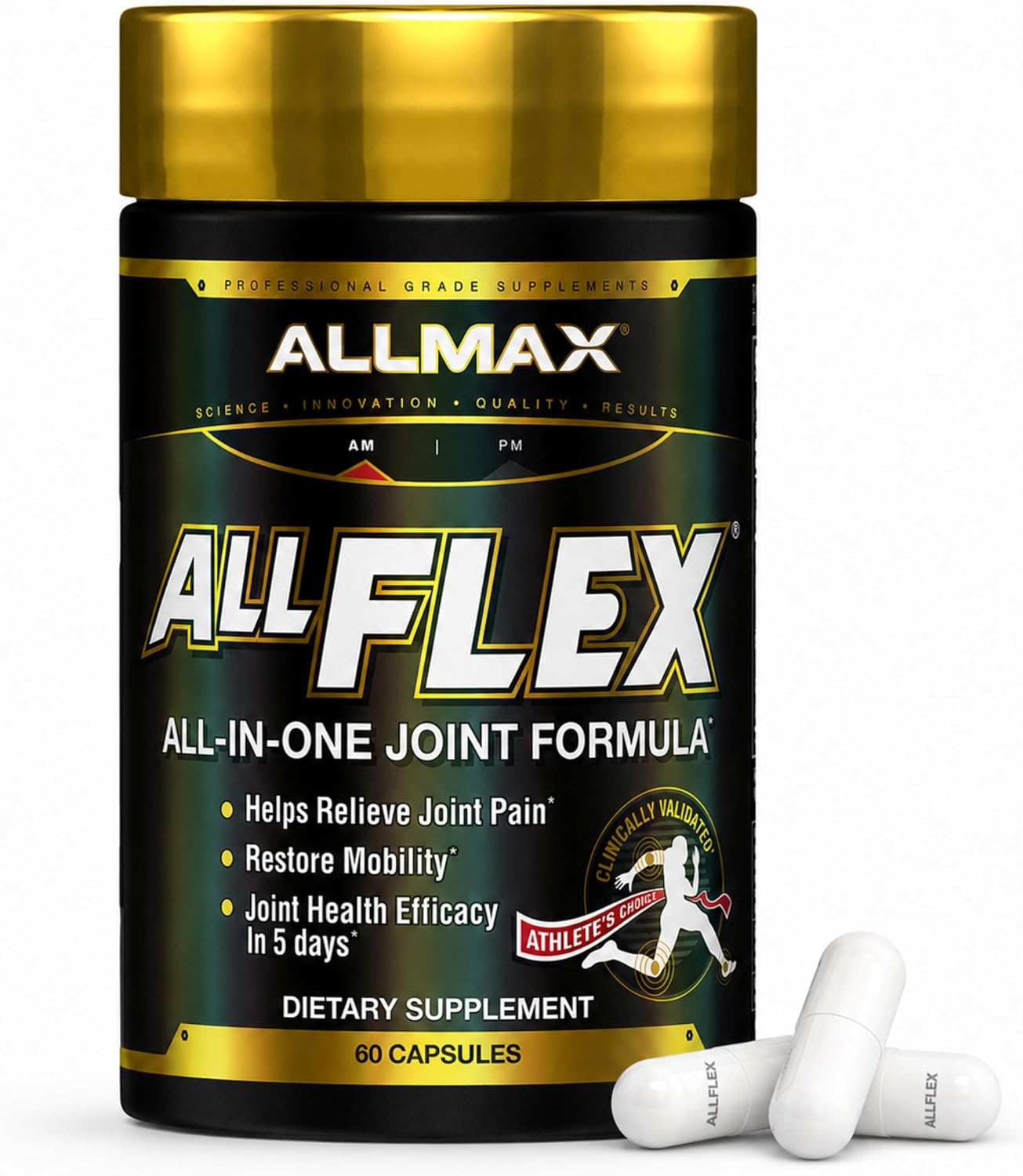 ALLMAX Advanced AllFlex Joint Support Capsules, 60 Count, 30 Servings