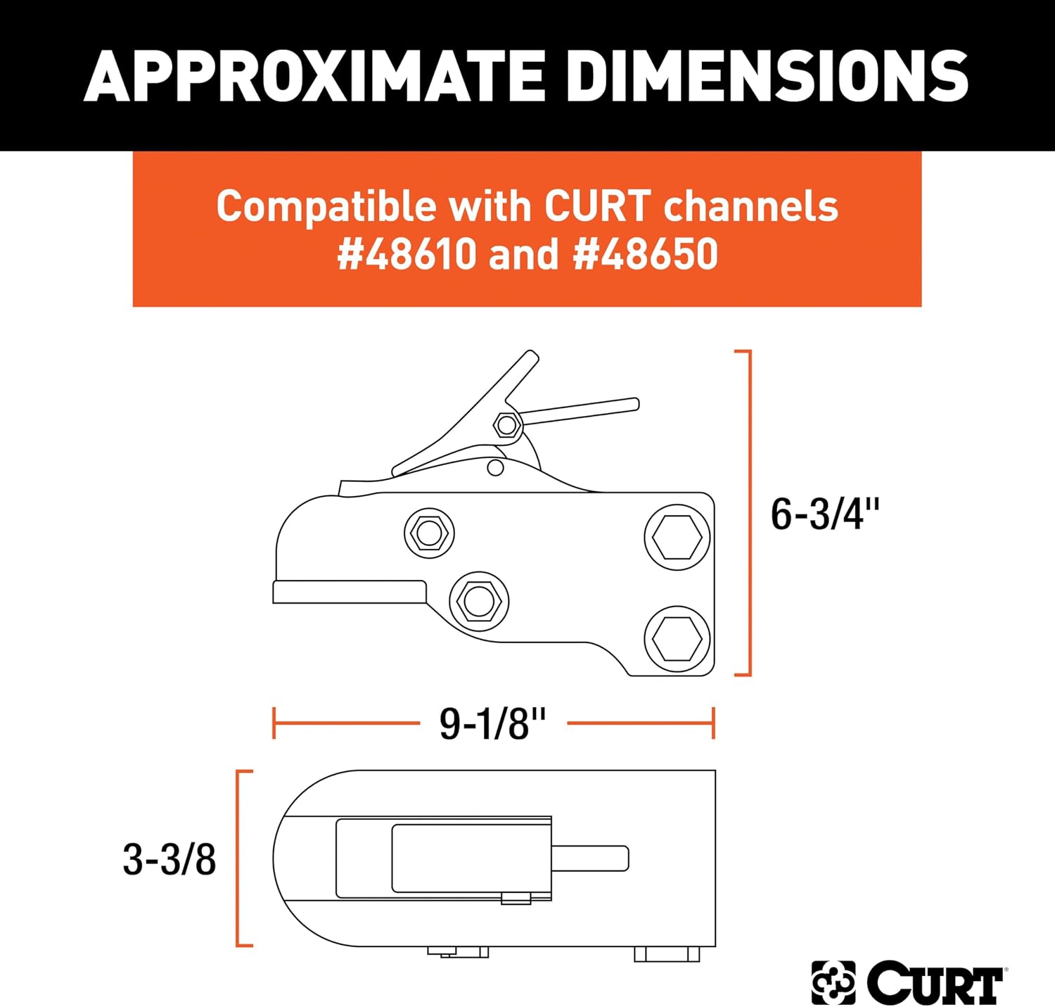 Curt 25328 Adjustable Sleeve-Lock Coupler