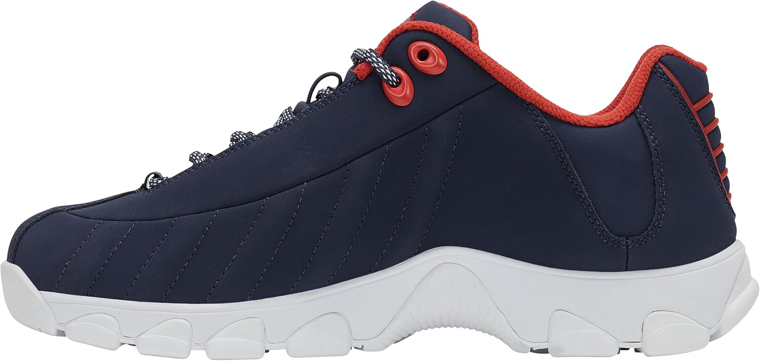 K-Swiss Men's ST329 CMF Sneaker, Wide Tennis Walking Shoes Leather Upper | Court Inspired, Tennis Heritage, Comfort Soft Cushioning, Arch Support, Wide Feet Fit, Chunky Silhouette, Classic Style.