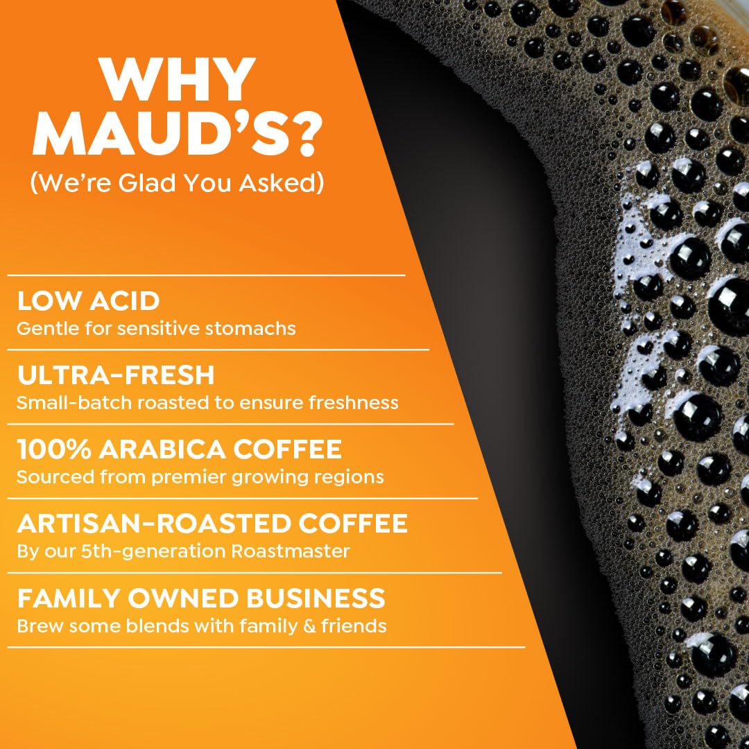 Maud's Family Pack Coffee Pods Variety Pack, 136ct, 12 Assorted Flavors | Medium Roast Flavored Coffee in Single Serve Pods – 100% Arabica Coffee, Compatible with Keurig Coffee Makers