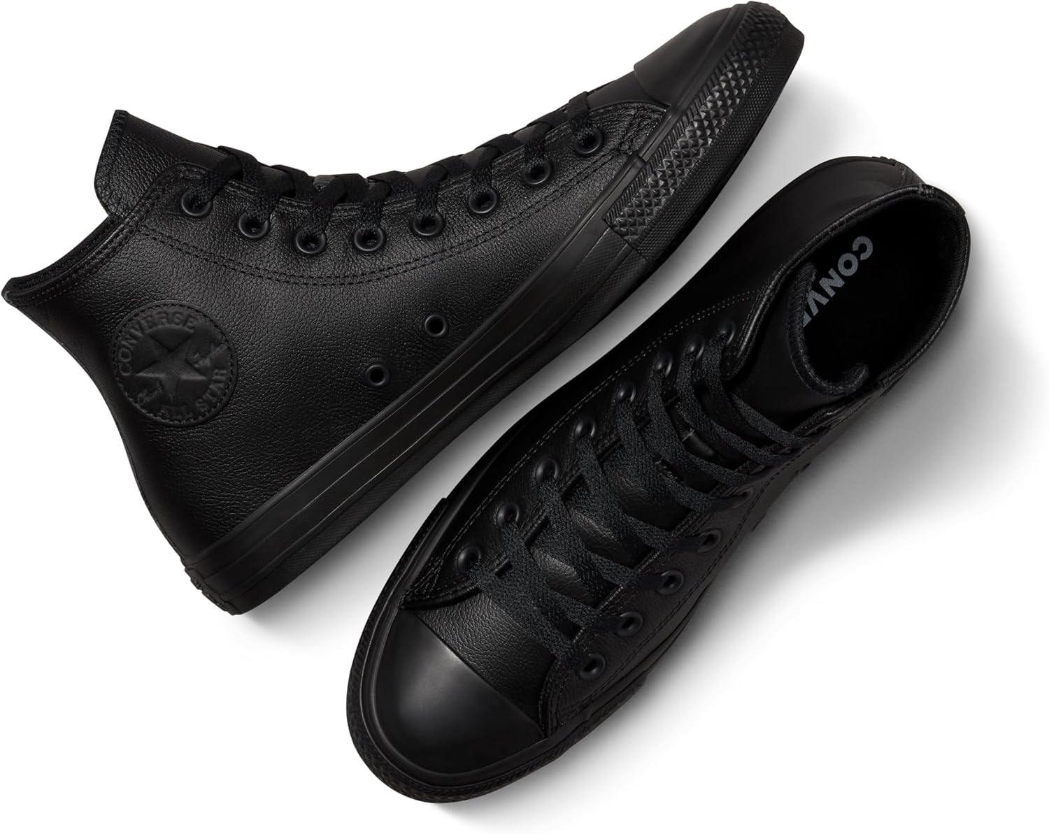 Converse Chuck Taylor All Star Leather High Top Shoe, black mono, 11 M US