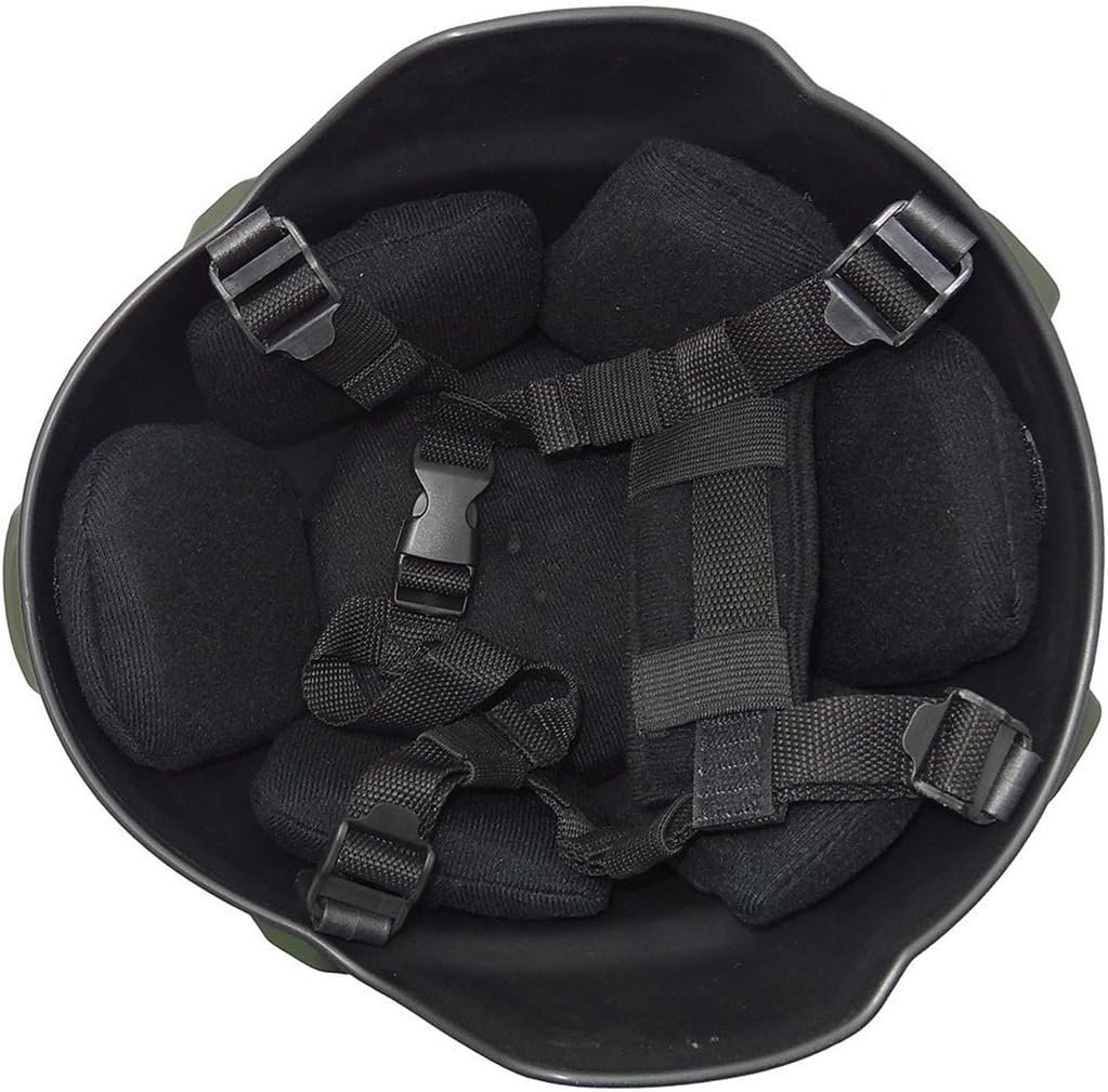 Tactical Airsoft Paintball MICH 2000 Helmet with Side Rail & NVG Mount