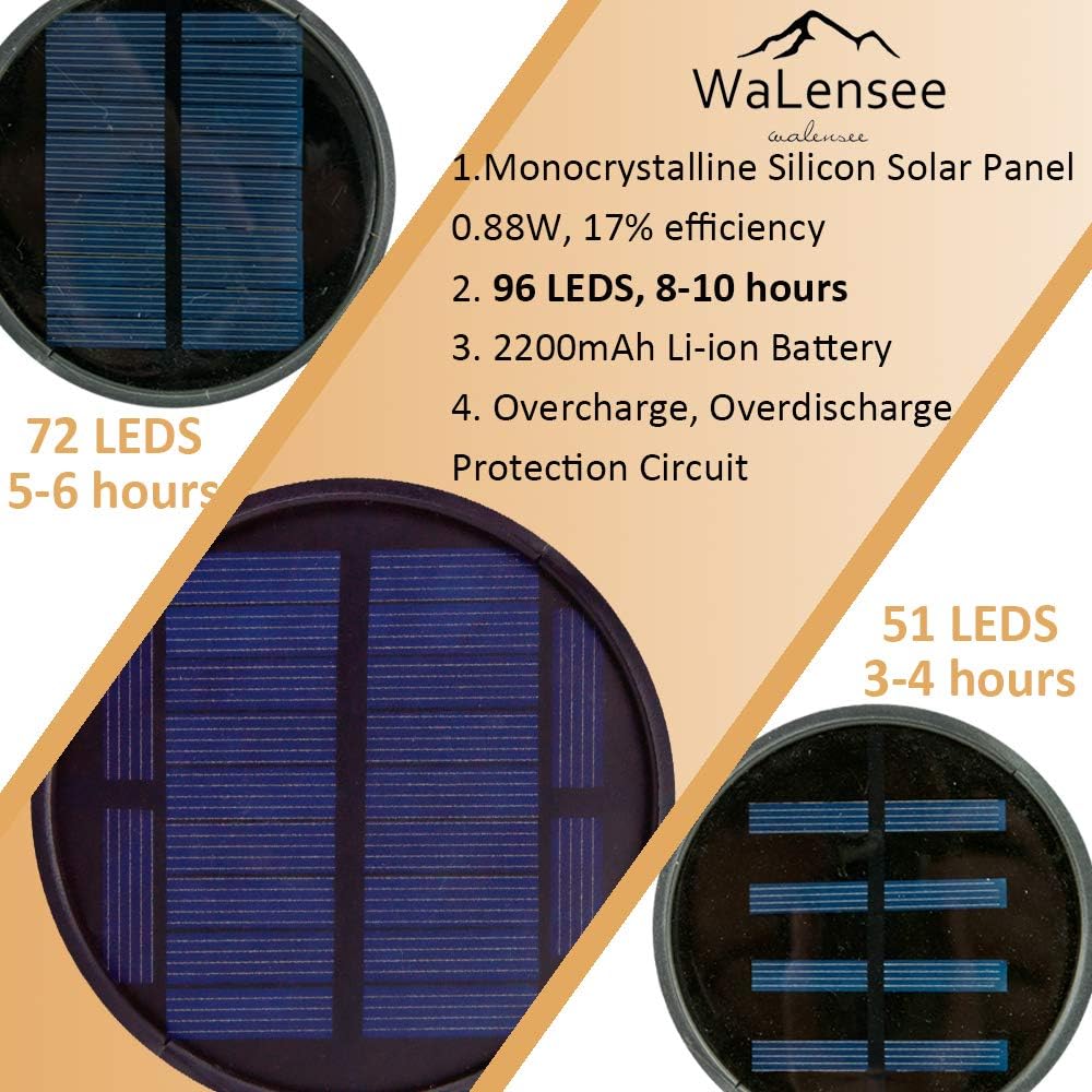 Walensee Solar Lights Outdoor Upgraded 43"(1 PACK) 96 LED Waterproof Flickering Flames Torch Lights Outdoor Solar Spotlights Landscape Decoration