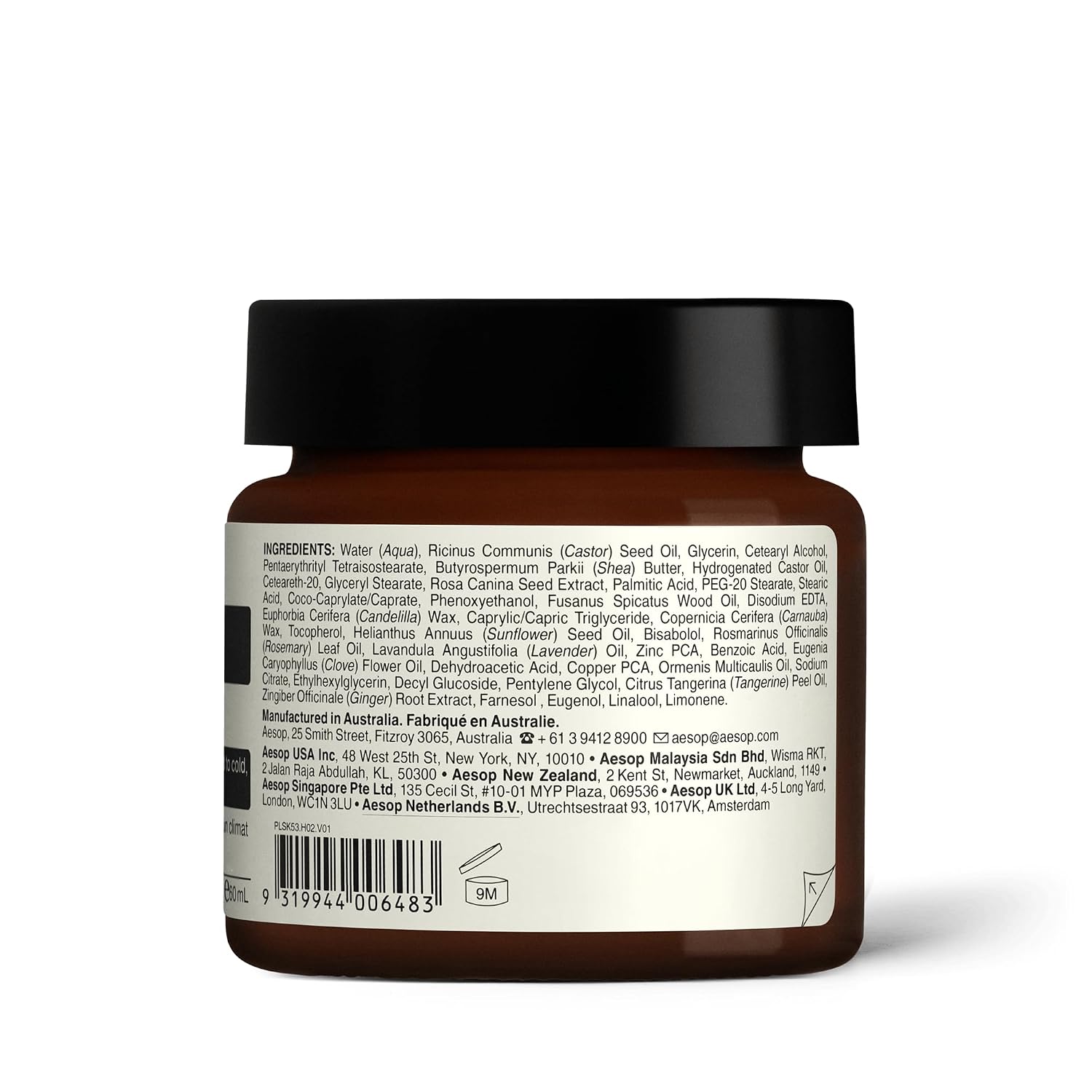 Aesop Element Facial Barrier Cream | Nourishing, Emollient Rich Cream for Dry & Dehydrated Skin | Provides Soothing Barrier Protection | 2oz / 60mL