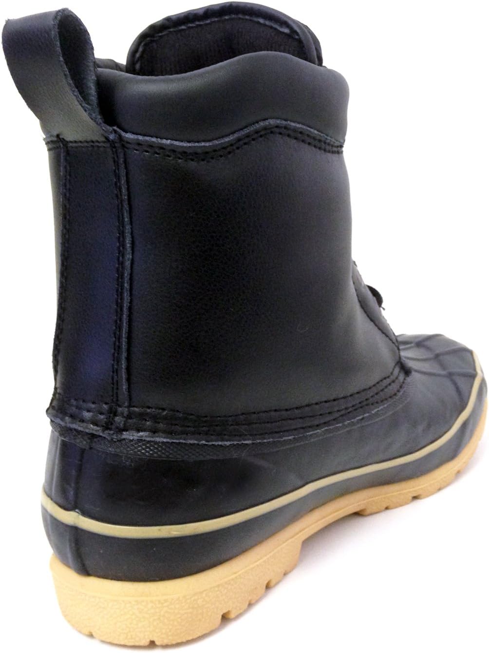 G-731SC Men's Duck Boots Leather Black Thermolite Insulated Waterproof Hiking Snow Warm Winter Shoes