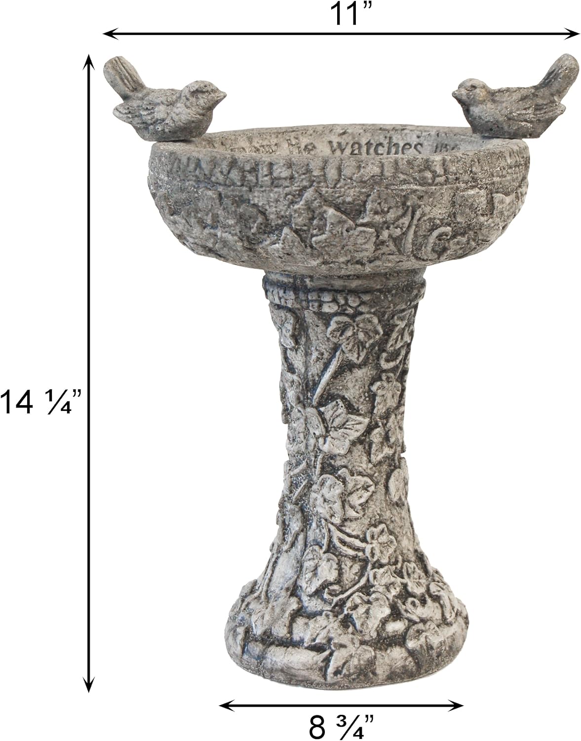 BestNest Athens His Eye is on The Sparrow Bird Bath, Pre Aged