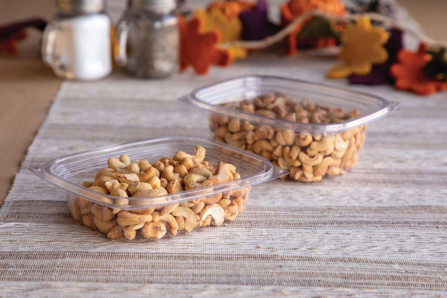 Eco-Products EPRC32 Renewable & Compostable Rectangular Deli Containers - 32oz., 50 Per Pack (Case of 4 Packs), clear