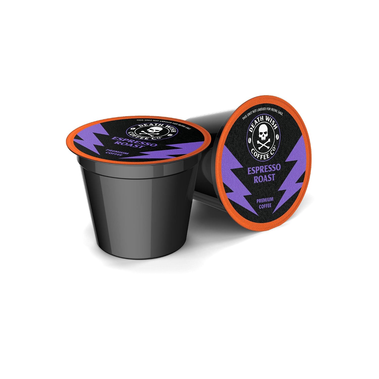 Death Wish Coffee Dark Roast Single Serve Coffee Pods, Organic, 50 Count | Fair Trade Arabica & Robusta, Baker's Chocolate & Cherry Notes, Low Acidity, Heavy Smooth Body, Bold & Intense