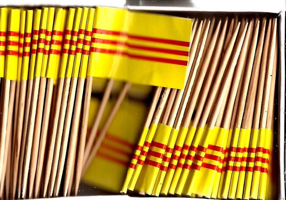One Box of 100 Nicaragua Toothpick Flags, 100 Small Mini International Flag Cupcake Toothpicks or Cocktail Picks