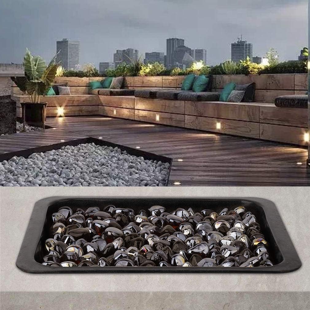 Mr. Fireglass 10 Pounds 1 Inch Diamond Fire Glass, High Luster Crystal Ice | Reflective Fire Pit Glass Rocks,10 lbs, For Propane & Natural Gas Fire Pits Table Fireplace & Lanscape
