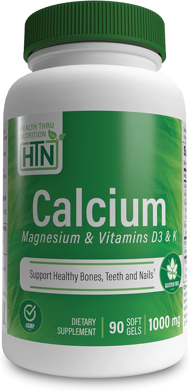 Health Thru Nutrition Liquid Calcium 1000mg, Magnesium 400mg, Vitamin D3 1,000iu and Boron | Bone Restore & Strength with 6 Calcium Complex | 3rd Party Tested | Non-GMO Gluten Free (Pack of 100) | Calcium 1000mg, Magnesium 400mg, Vitamin D3 1,000iu and B…