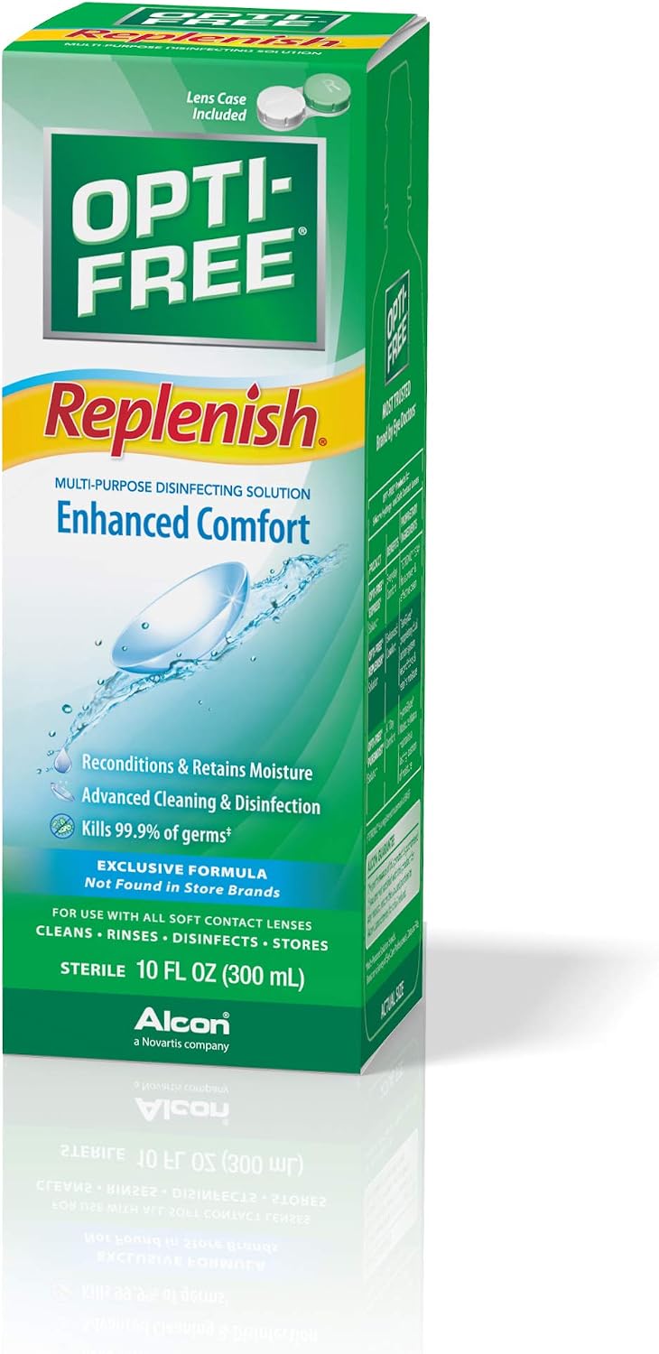 OPTI-FREE Replenish Multi-Purpose Contact Lens Solution, 10 Fl Oz