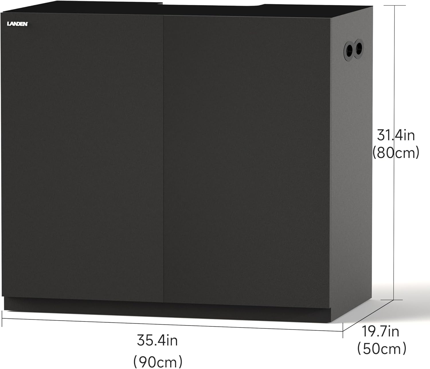 LANDEN Wooden Aquarium Stand & Cabinet, 20 Gallon Fish Tank, 17.7x17.7in