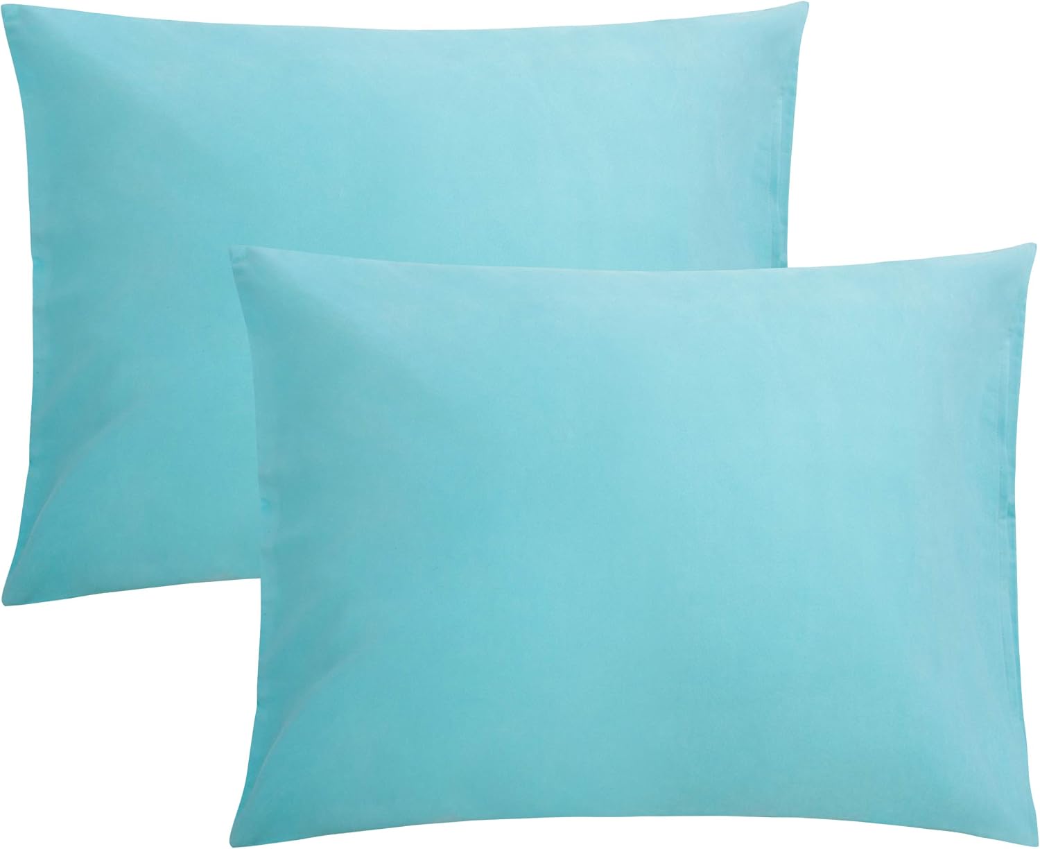 FLXXIE 2-Pack Microfiber Standard Pillow Cases, Envelope Style, White