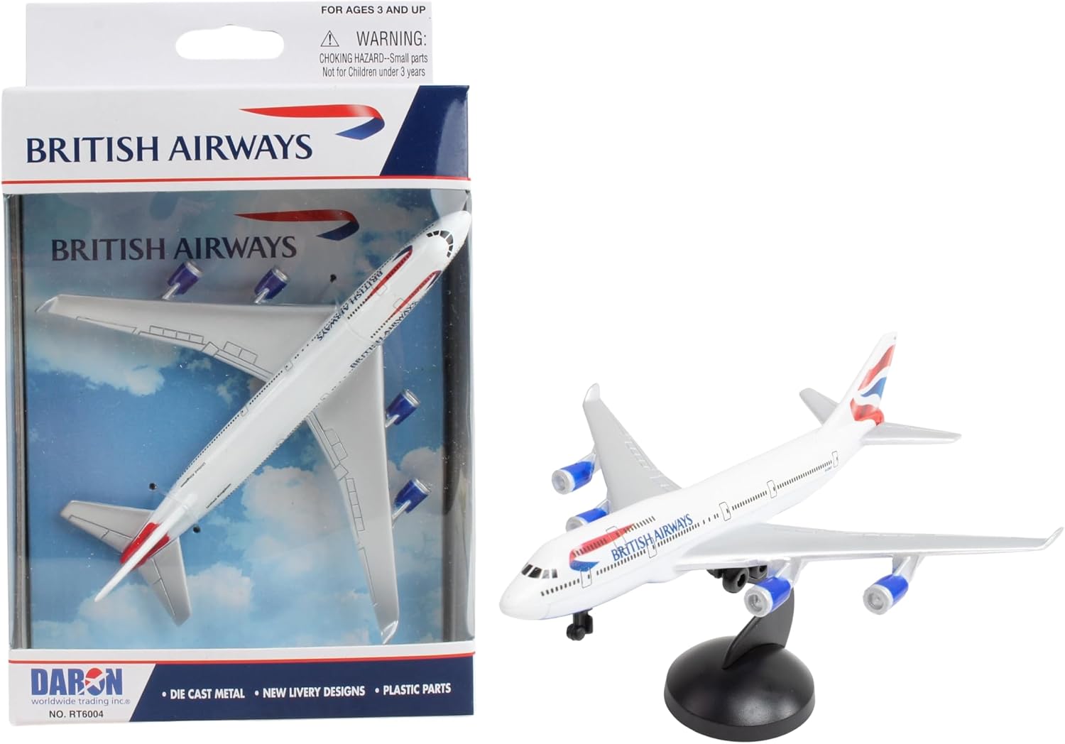 Daron British Airways Concorde Single Plane Toy , White Small