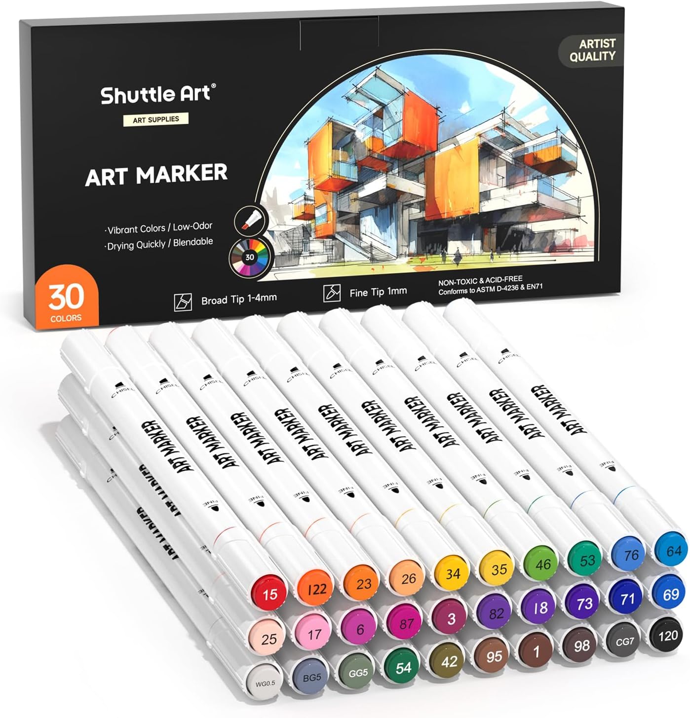 Shuttle Art 101 Colors Alcohol Markers
