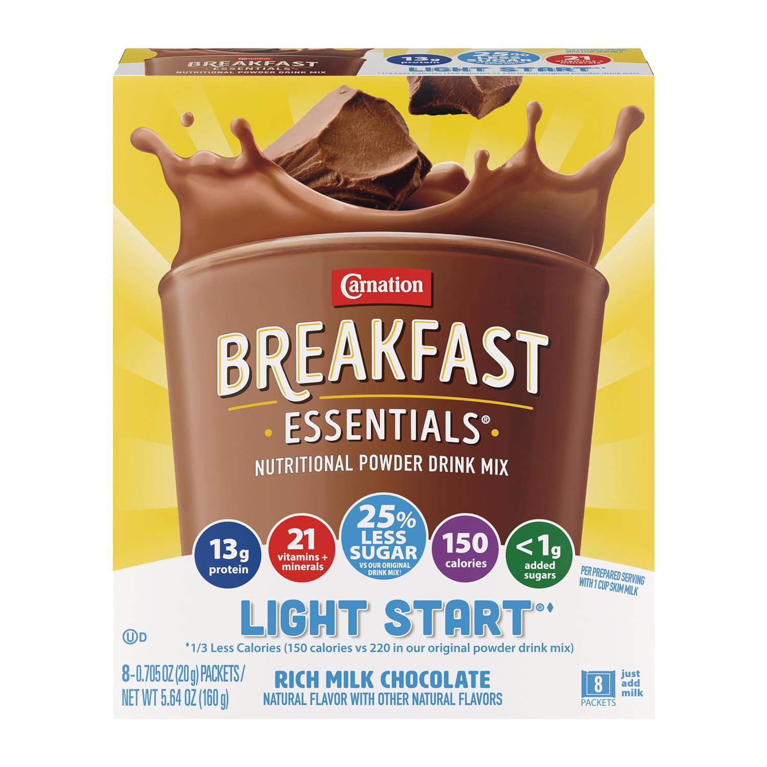 Carnation Breakfast Essentials Light Start Nutritional Powder Drink Mix
