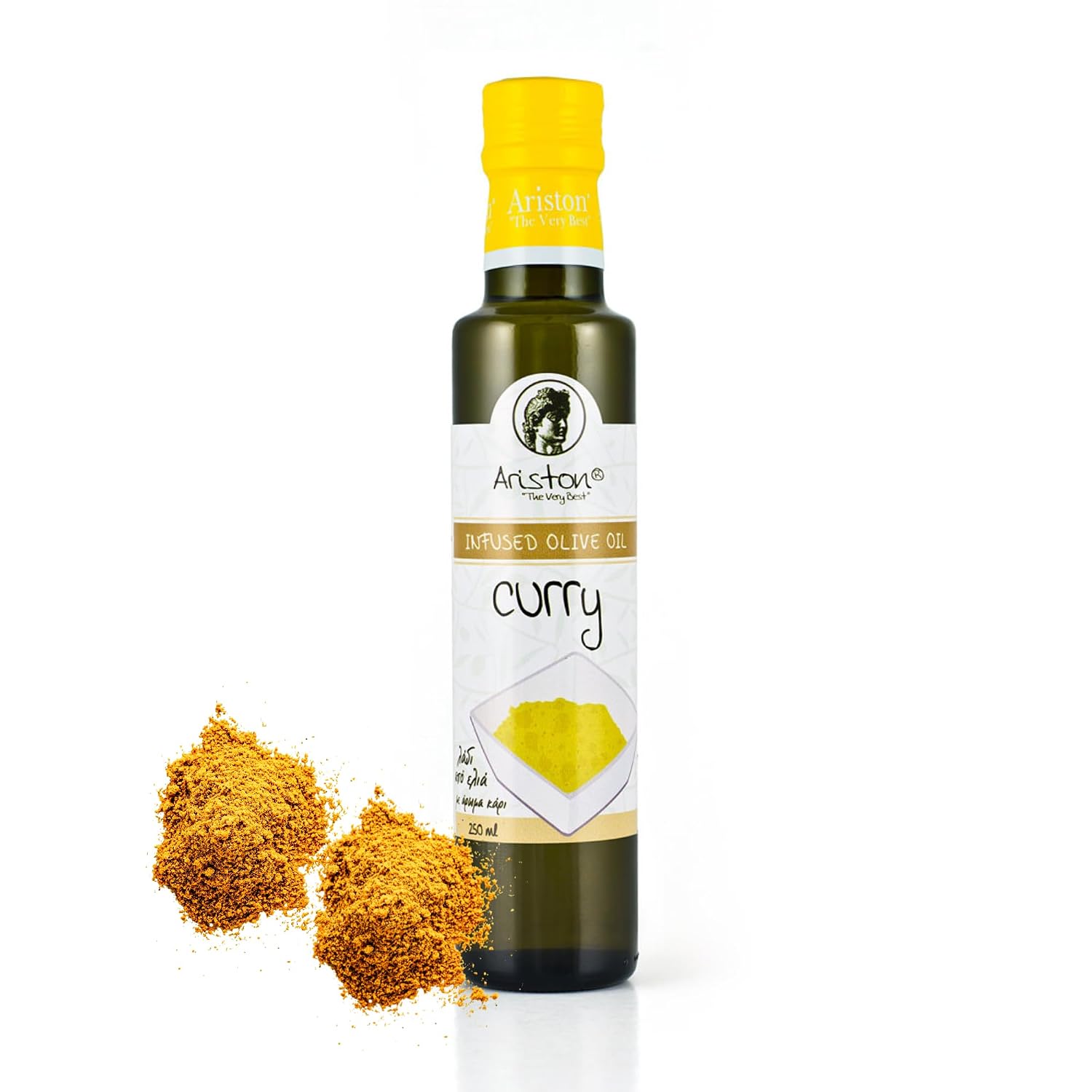 Ariston Organic Greek Olive Oil Extra Virgin, Lemon Infused, 8.45 Fl Oz | Cold Pressed Olive Oil Bottle from Greece for Cooking, Salad Dressing, Marinade & Bruschetta, Everyday Kitchen Use