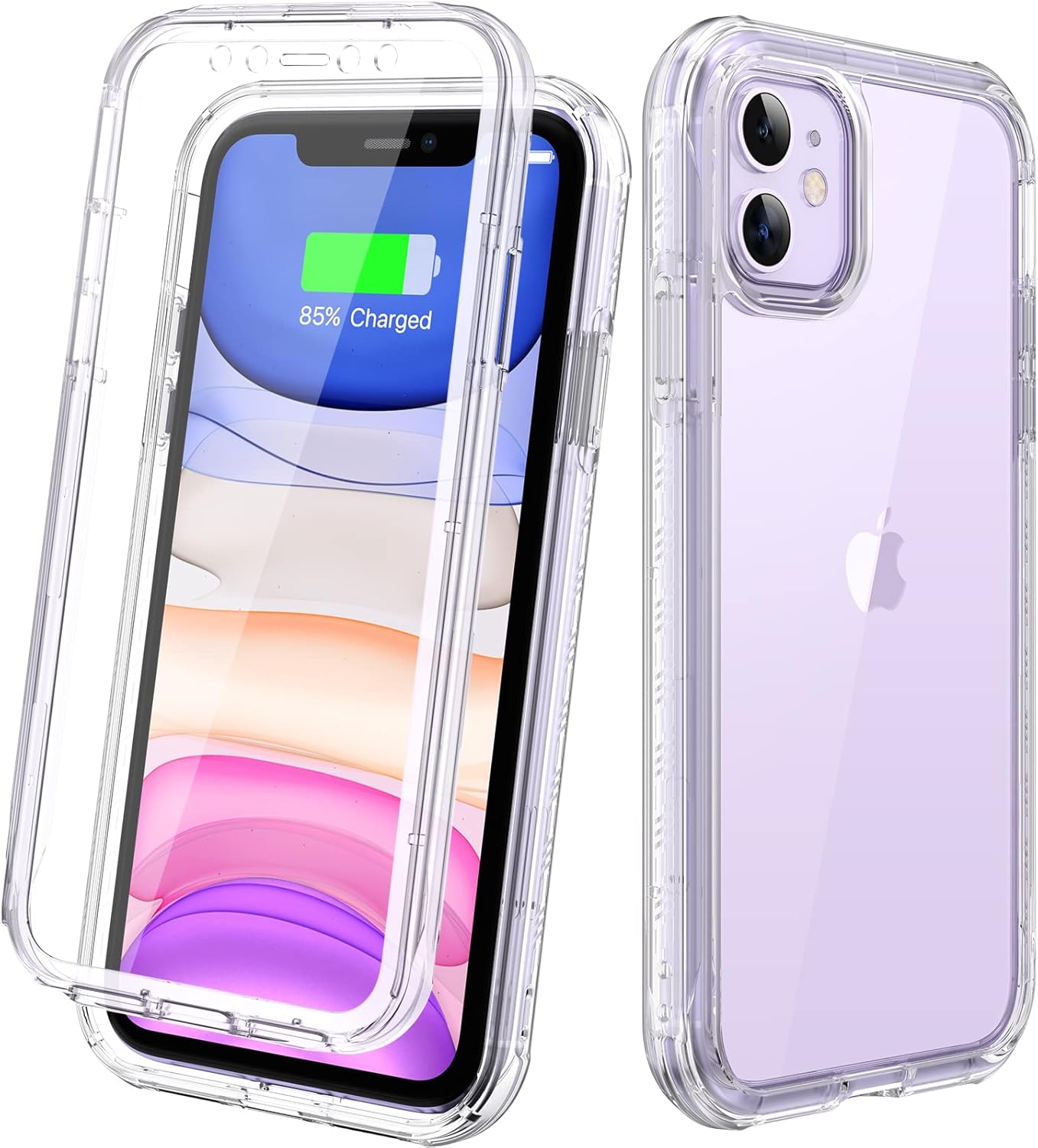 Diaclara Designed for iPhone 12 Mini Case, Full Body Rugged with Built-in Touch Sensitive Anti-Scratch Screen Protector