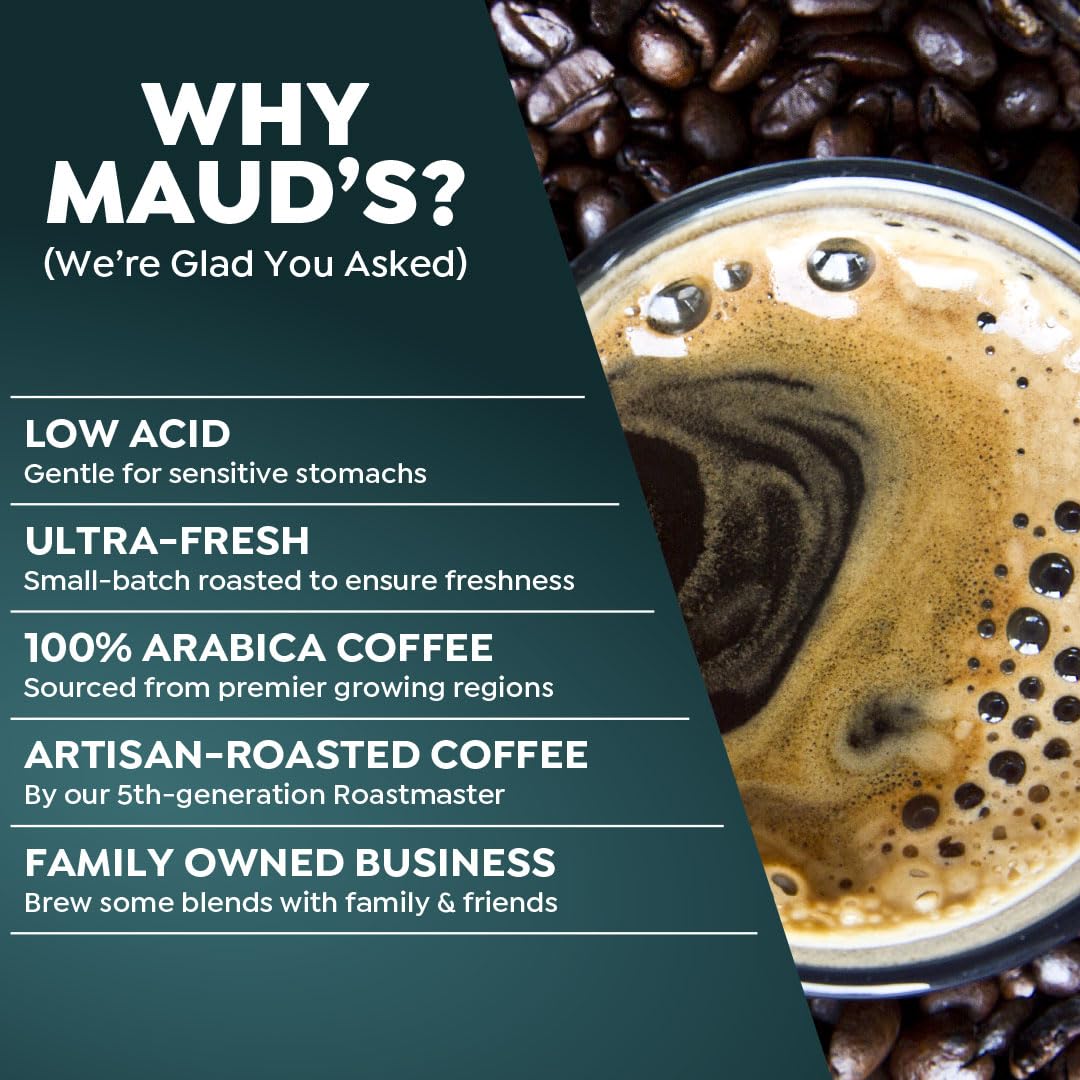 Maud’s Decaf Dark Roast Coffee Pods, 100ct | Decaffeinated Coffee in Single Serve Pods – Compatible with Keurig Coffee Makers