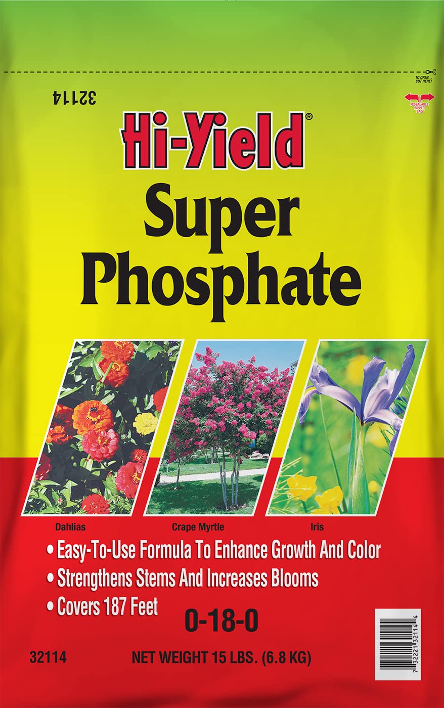 Hi-Yield (32115) Super Phosphate 0-18-0, 4 lbs | Superphosphate 0-18-0 granular - High-phosphorus root builder for transplants & new plantings - Serious gardeners