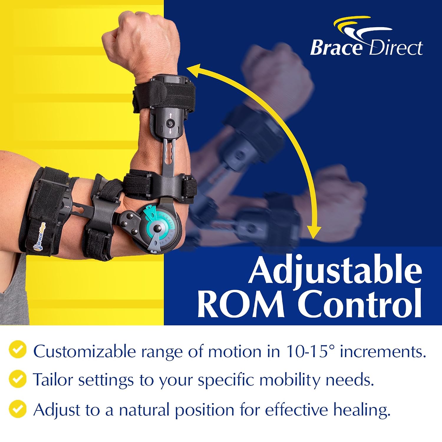 Hinged Elbow Brace, Arm Immobilizer & Stabilizer, L3761 | Elbow support brace that aids post-op recovery & tendon repair