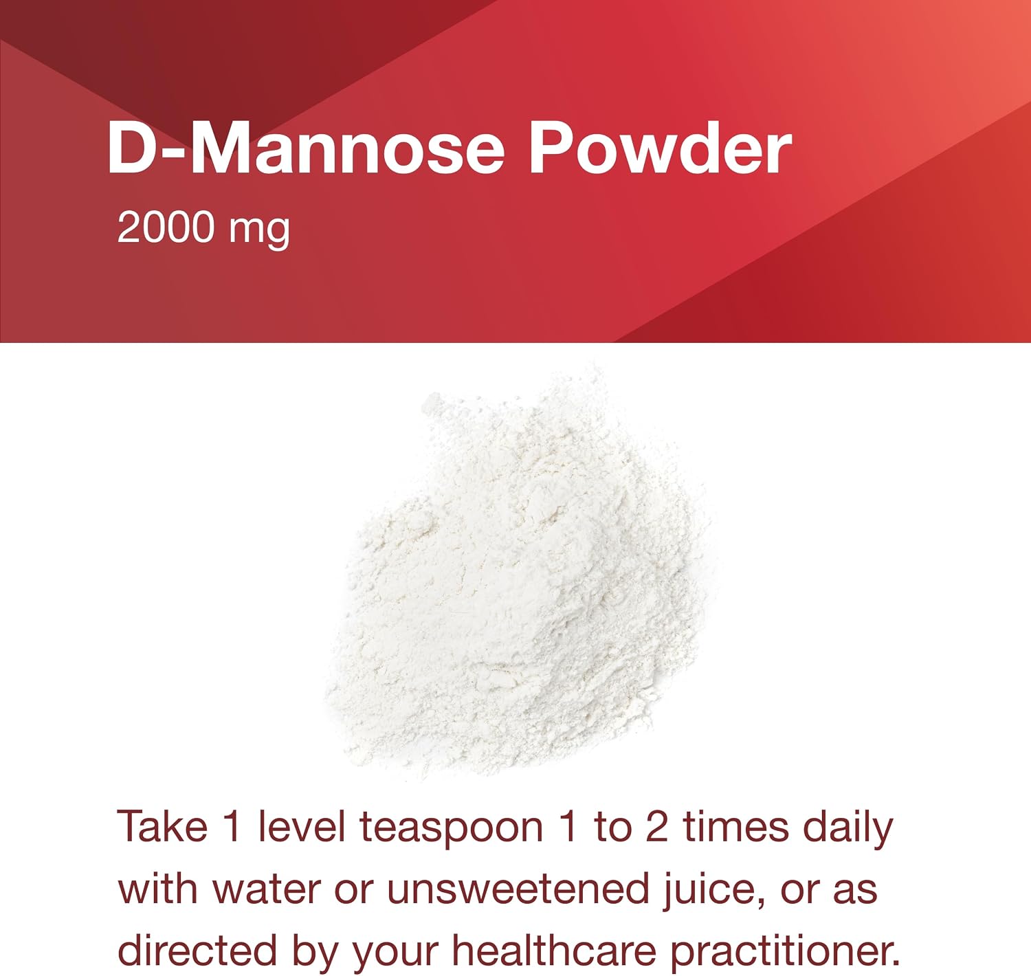 PROTOCOL FOR LIFE BALANCE D-Mannose Powder - 2g per Serving - Bladder Cleanse - Support Health Urinary Tract - for Men & Women - Kosher & Non-GMO