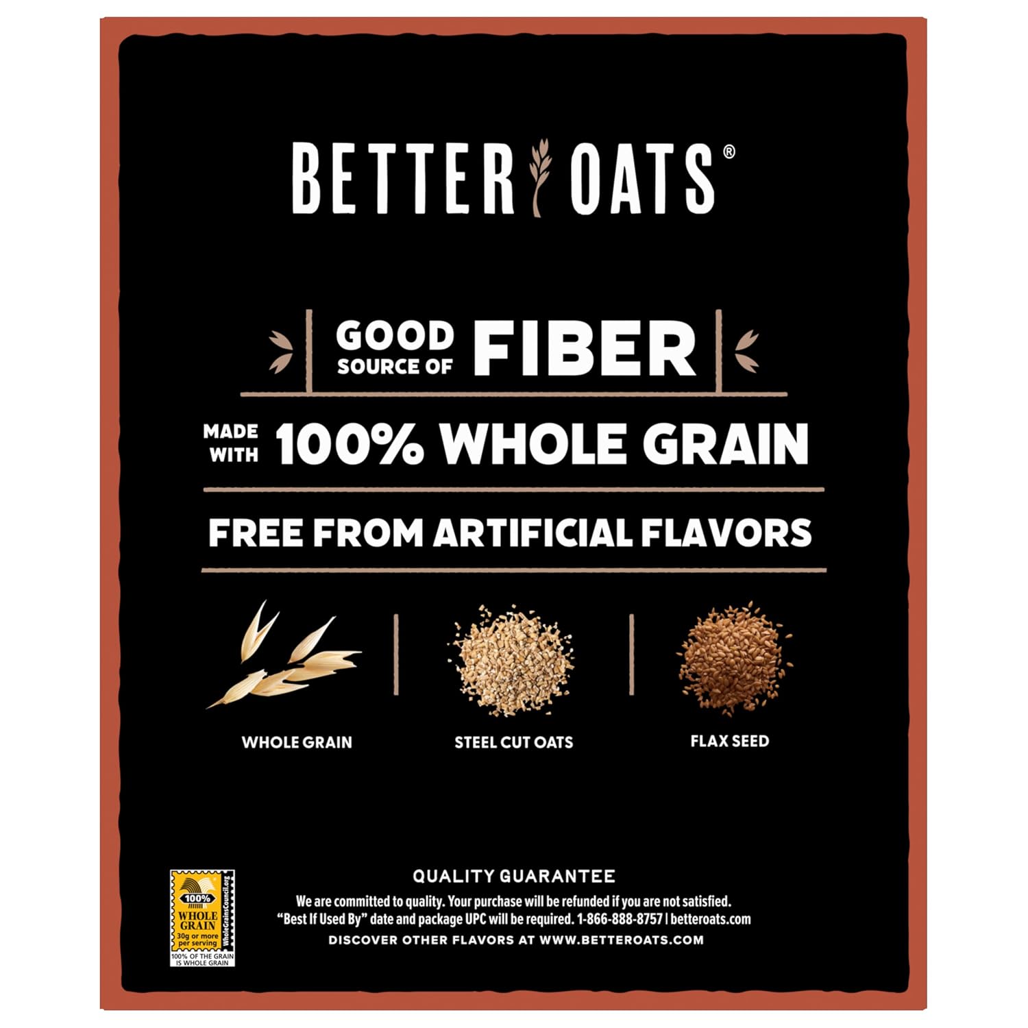 Better Oats Steel Cut Maple & Brown Sugar Oatmeal, 15.1 oz Box, 6 Pack | Instant Breakfast With Flax Seeds & Natural Flavors, Good Source Of ALA Omega-3, Individual Packets, Heart Healthy