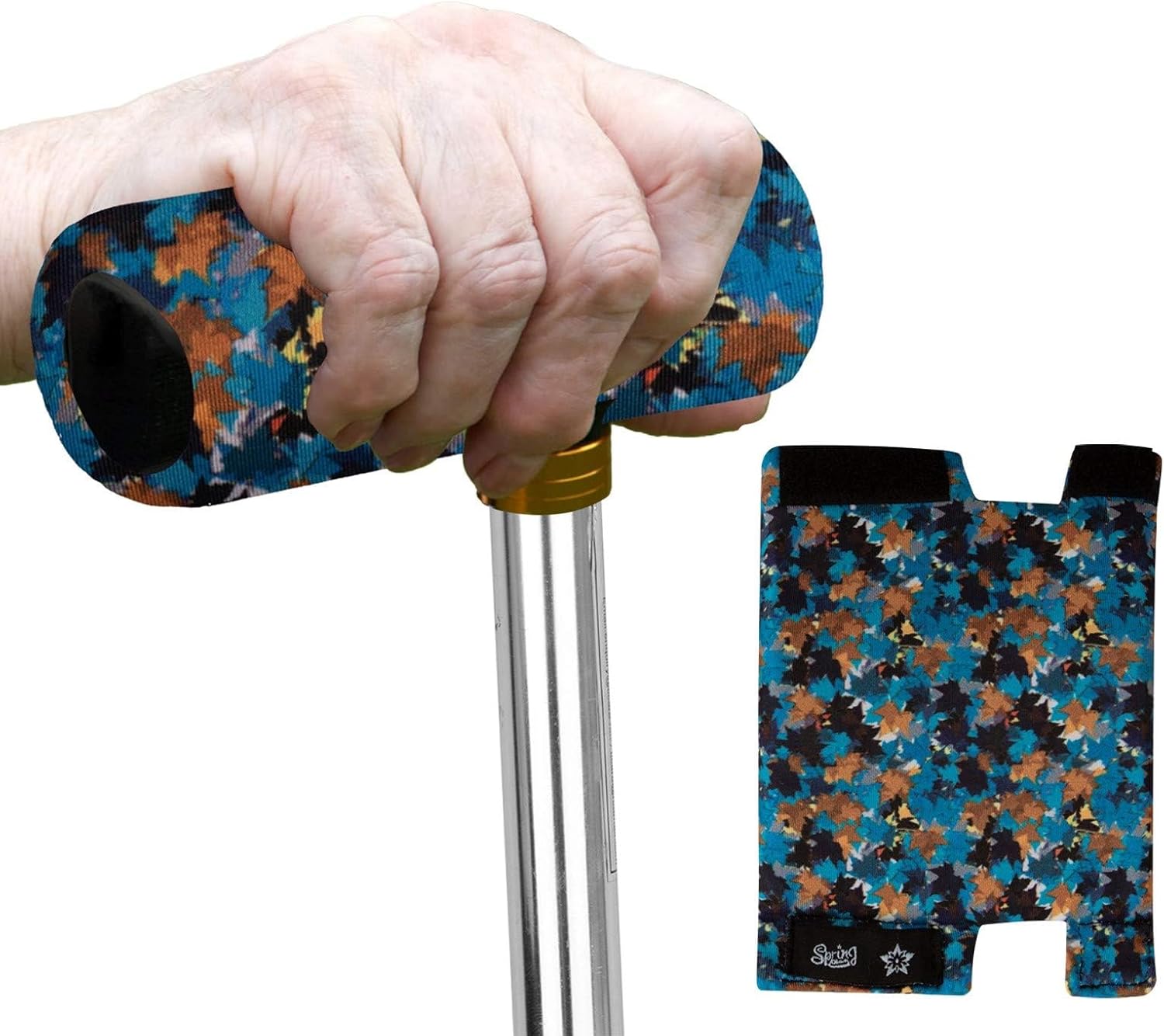SPRING SEAON Cane Handle Pad Cover,T-Handle Grip Cushion for Walking Canes