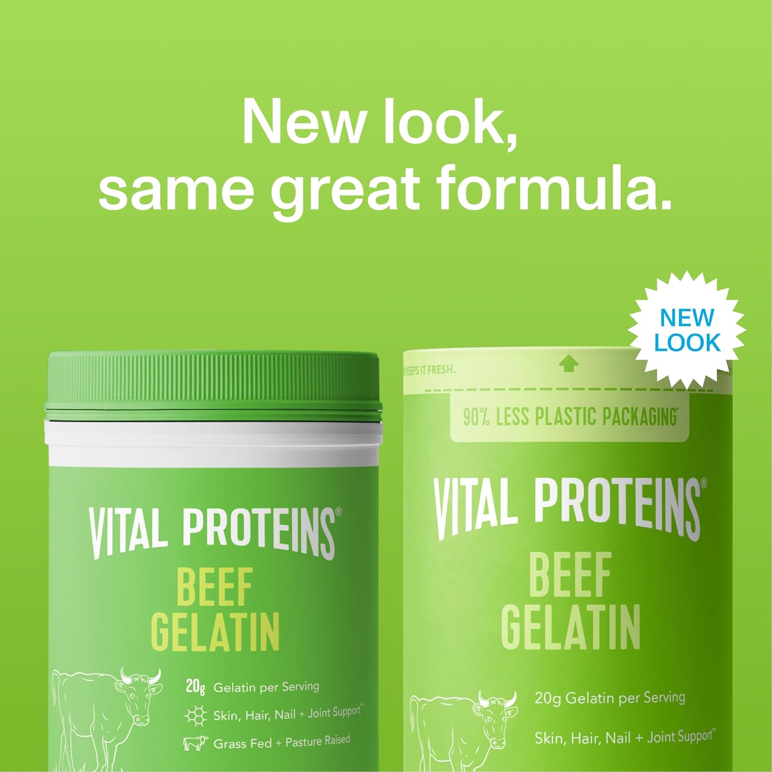 Vital Proteins Beef Gelatin Powder - Grass-Fed 16.4 oz | Grass-Fed Beef Gelatin, Supports Culinary & Baking Applications, Unflavored, 23 Servings