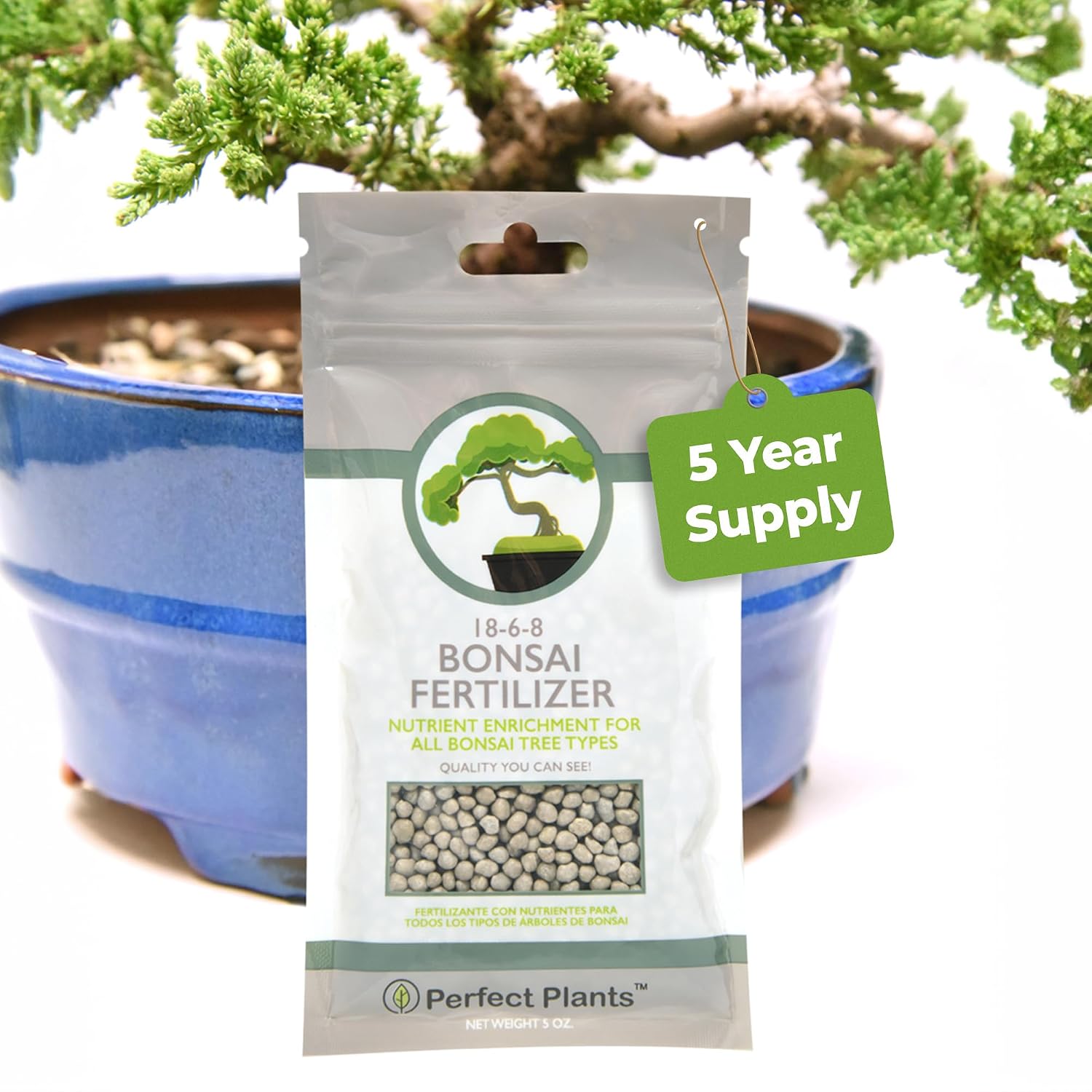 Perfect Plants Bonsai Fertilizer Pellets, 5 oz, Slow Release Tree Food