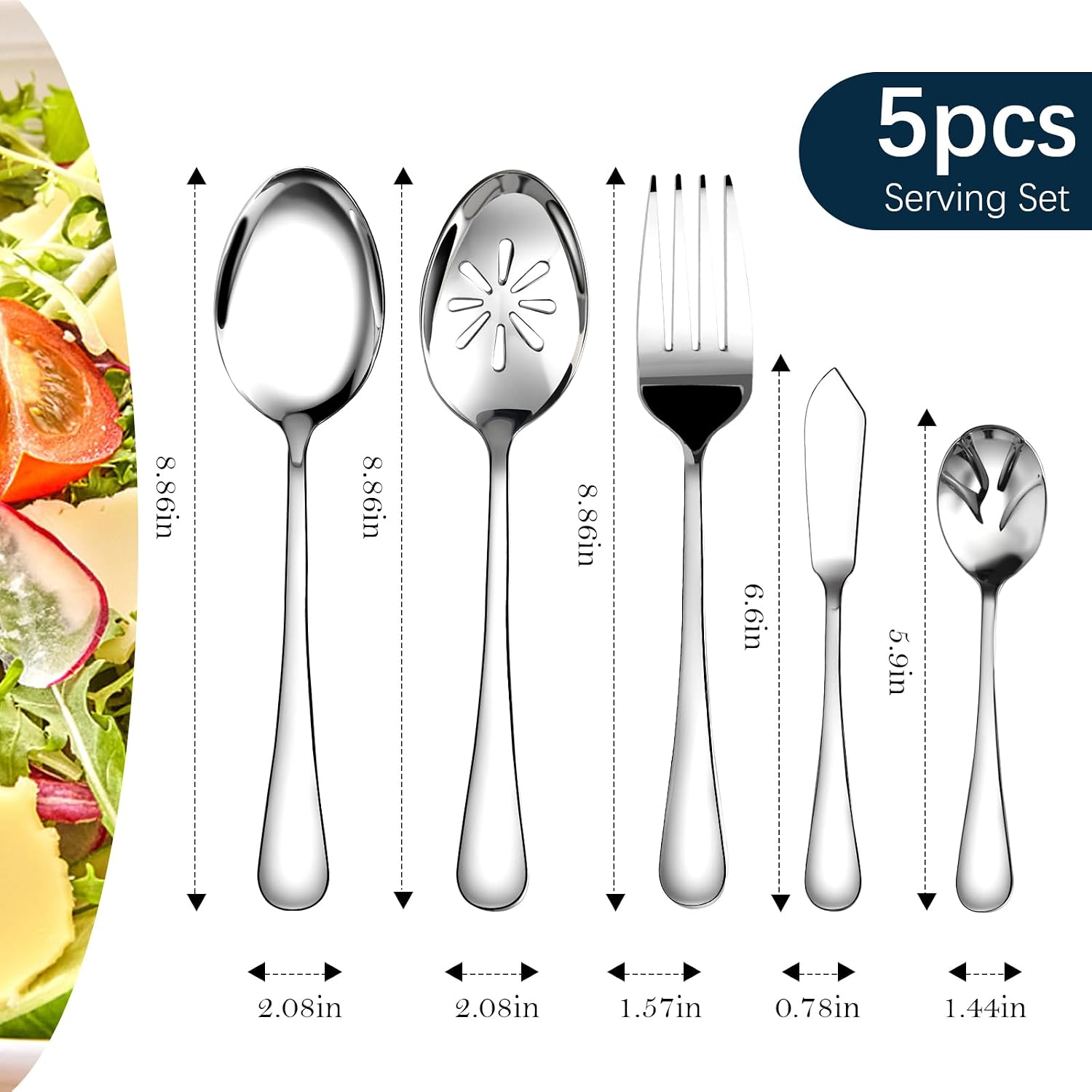 Silverware Set for 8, 40 Piece Stainless Steel Flatware Utensil Cutlery Set