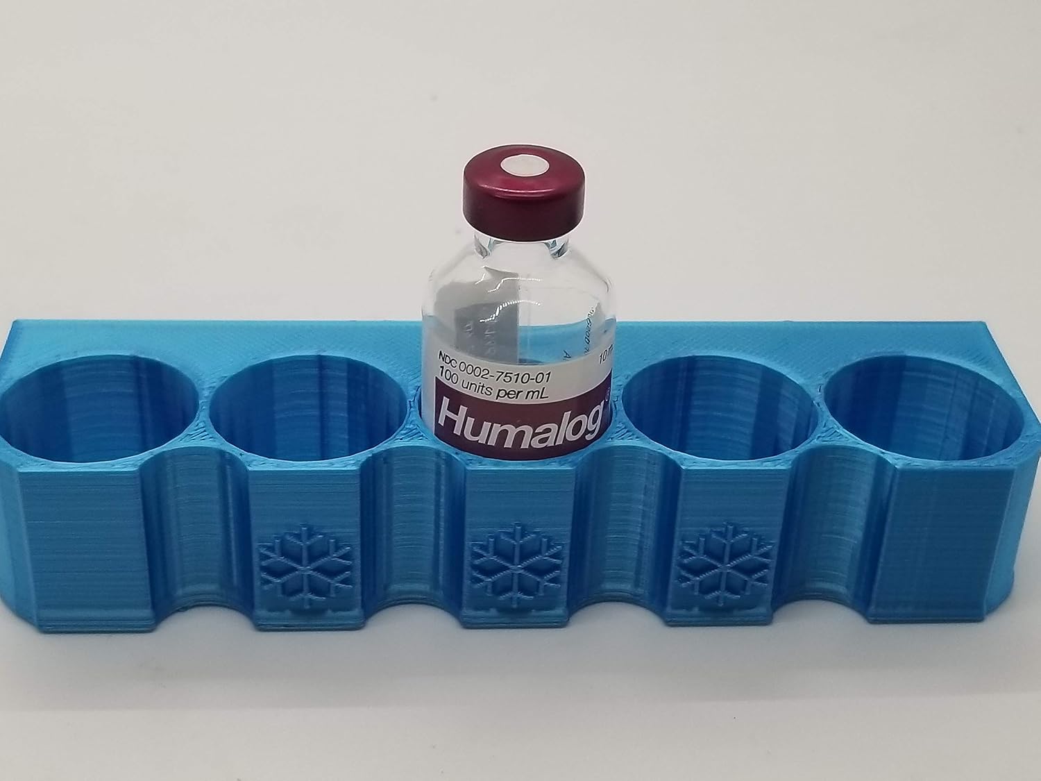 10ml Insulin Vial Holder for Refrigerator Door or Drawer – Fits Humalog, Novolog, Levemir, Tresiba, Fiasp, Vetsulin & More – Hygienic