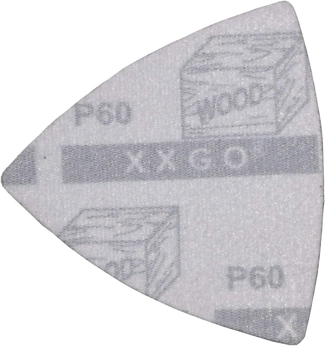 XXGO 55 Pcs 80mm 3-1/8 Inch Triangular Oscillating Multi Tool Sanding Pads | Assorted Grit , Hook & Loop Design , Strong Velcro , Best for Metal Wood Sanding