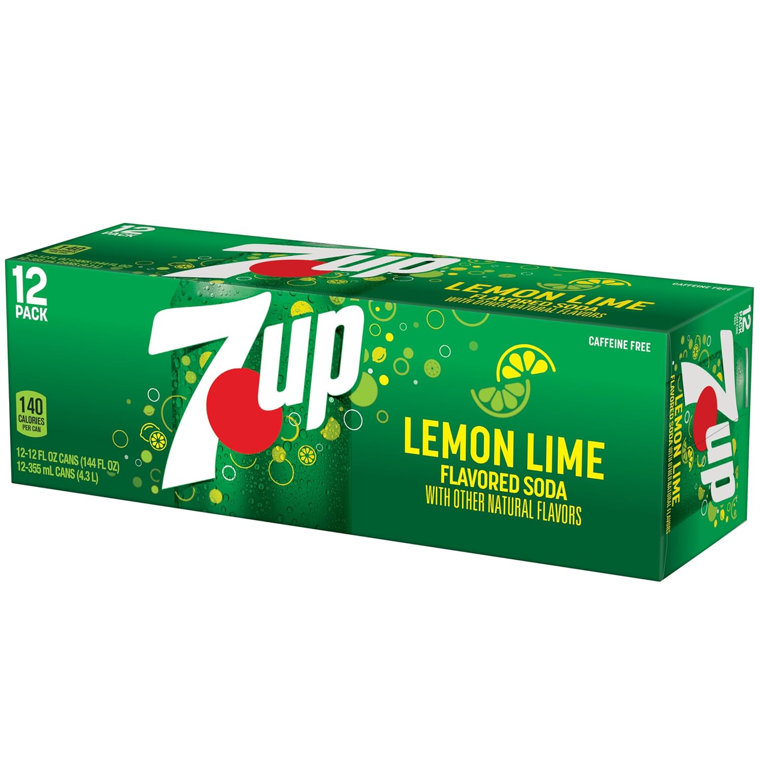7UP Lemon Lime Soda, 12 fl oz cans, 12 pack