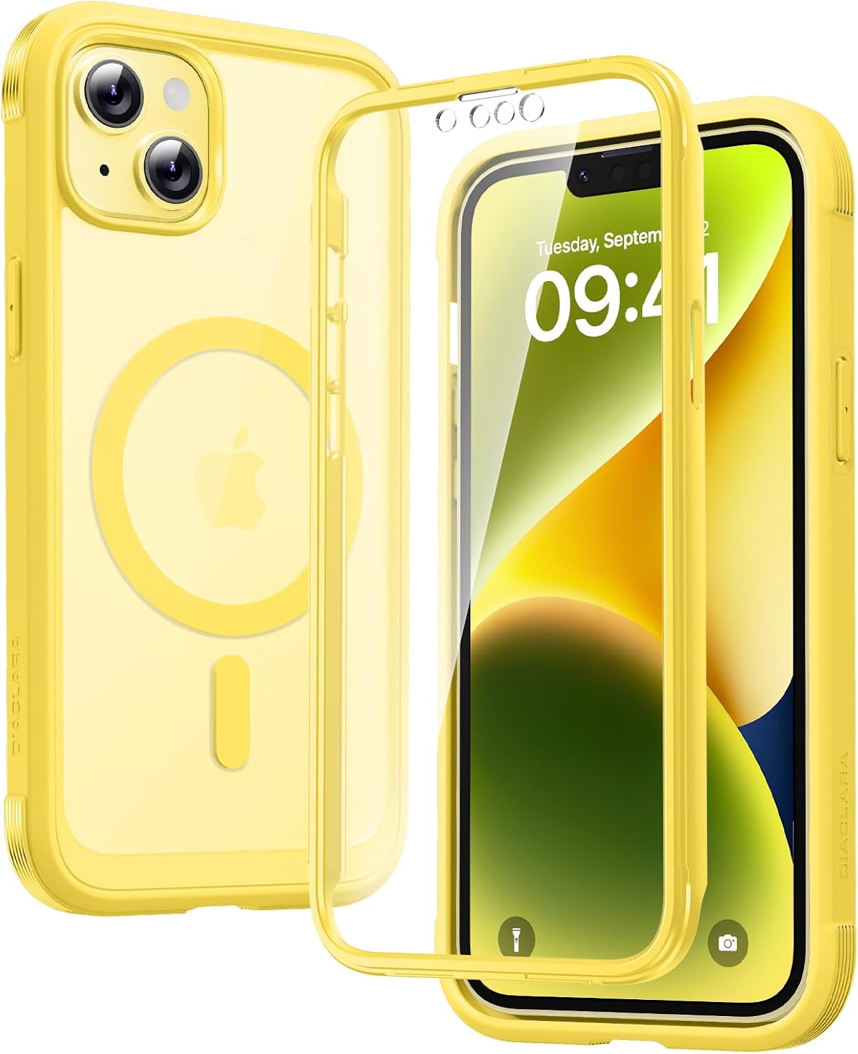 Diaclara Designed for iPhone 12 Mini Case, Full Body Rugged with Built-in Touch Sensitive Anti-Scratch Screen Protector