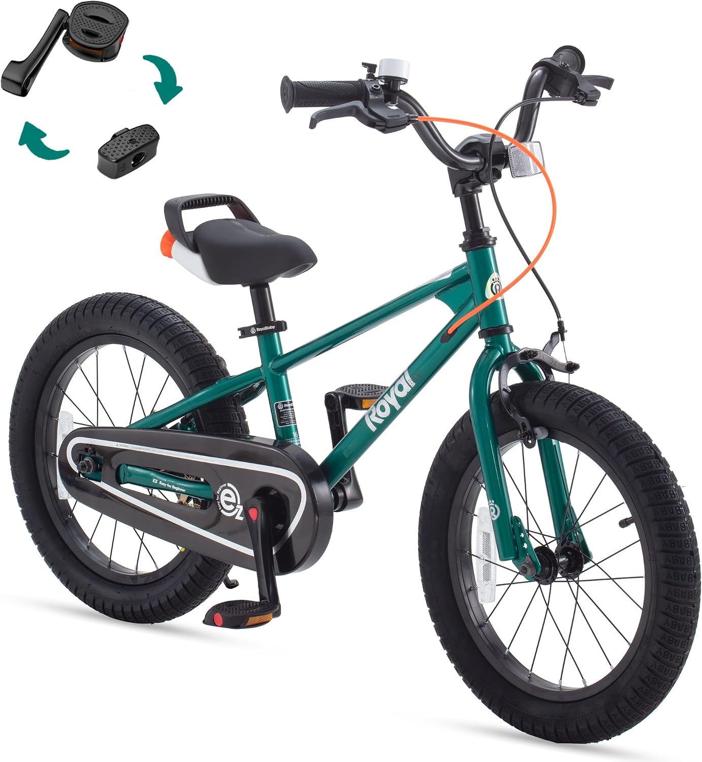 RoyalBaby EZ Kids Bike 12 14 16 18 20 Inch Balance Pedal 2-in-1 Training Bicycle Boys Girls Ages 3 to 12 Years Easy Learn for Beginners