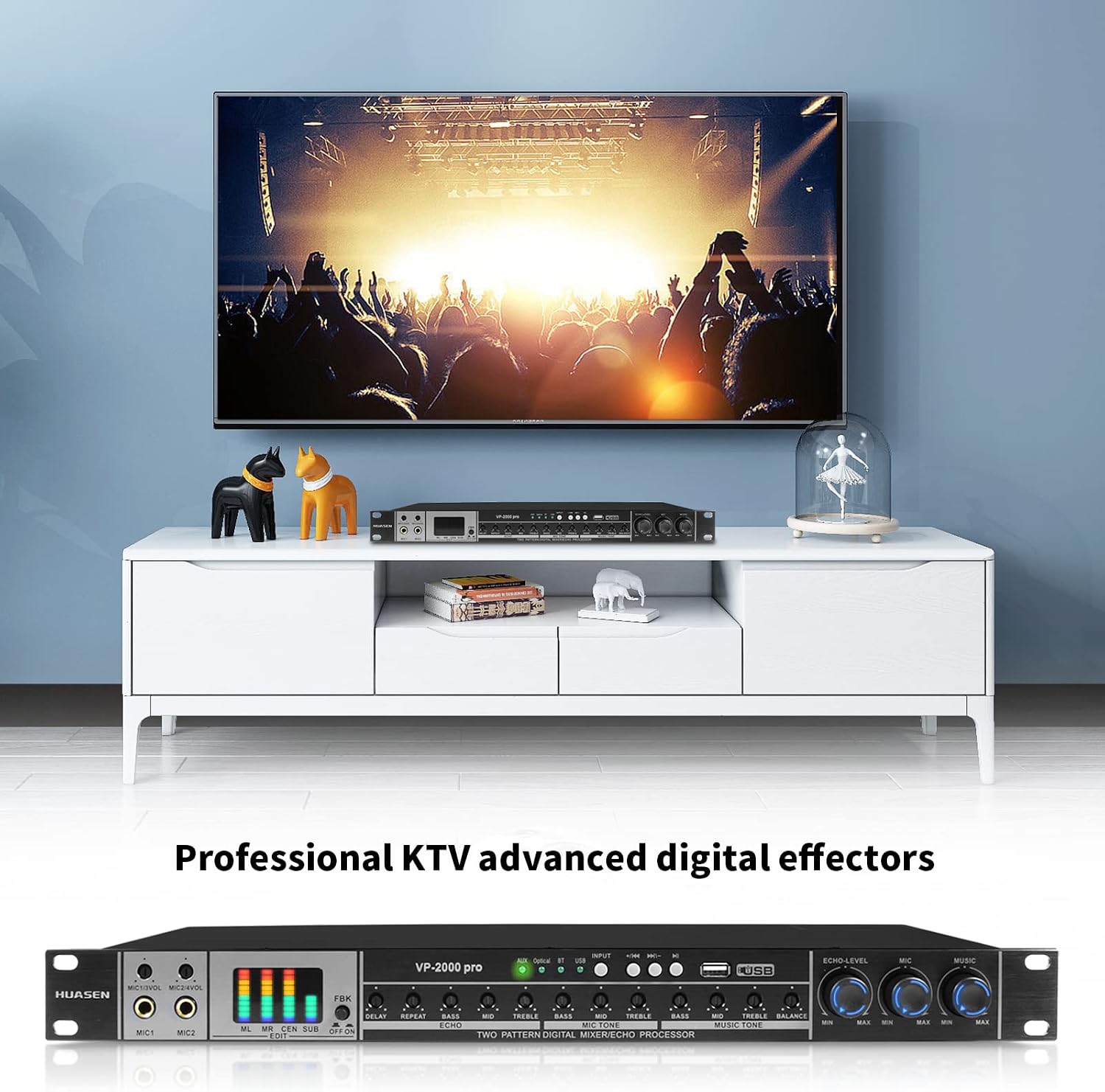Inandonkod Karaoke Machine KV-V5 Max New Chinese Karaoke Player, with Reverb Wireless Microphone